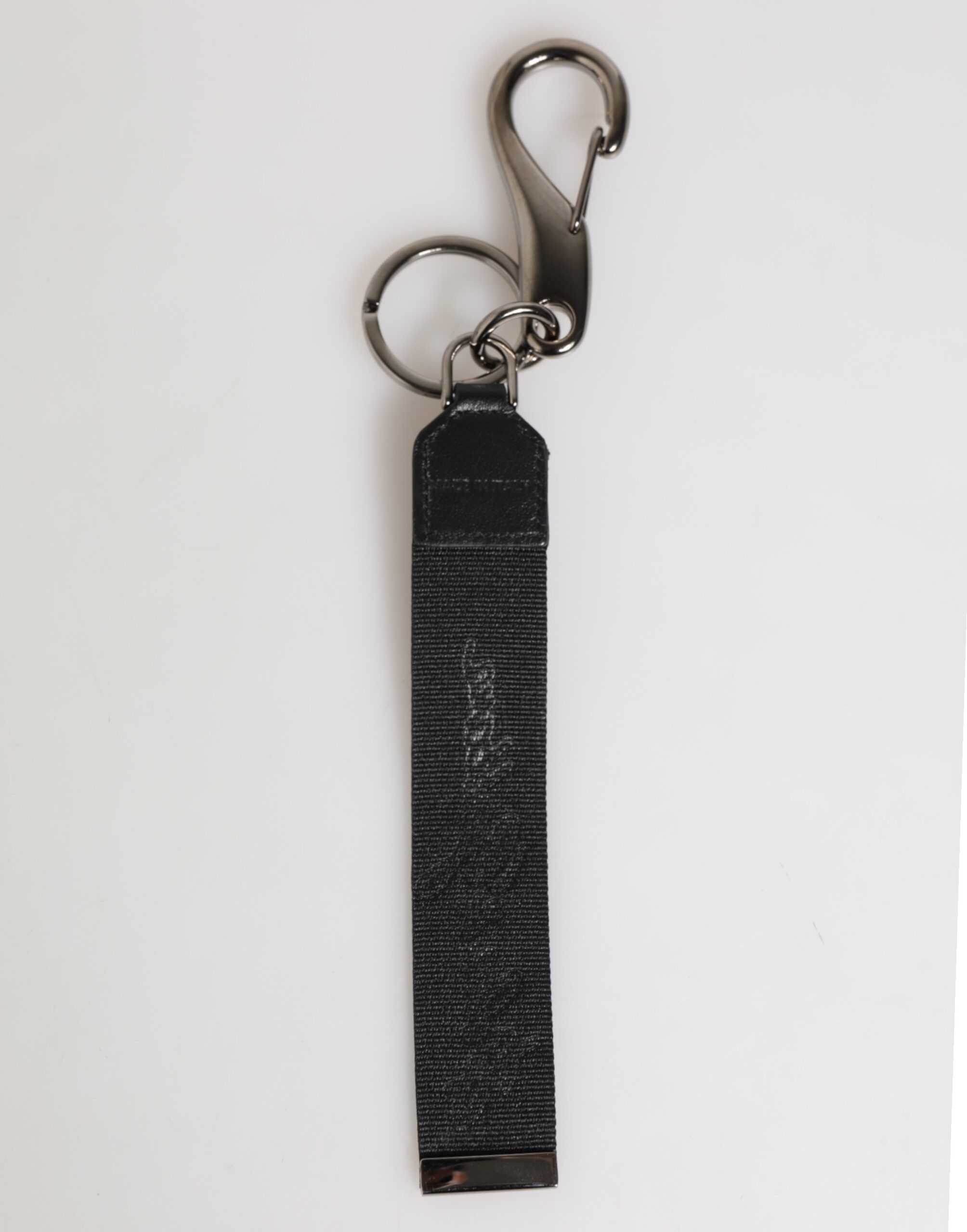 White Polyester DG Logo Silver Men Keychain Men's Keyring - Dolce & Gabbana - Modalova