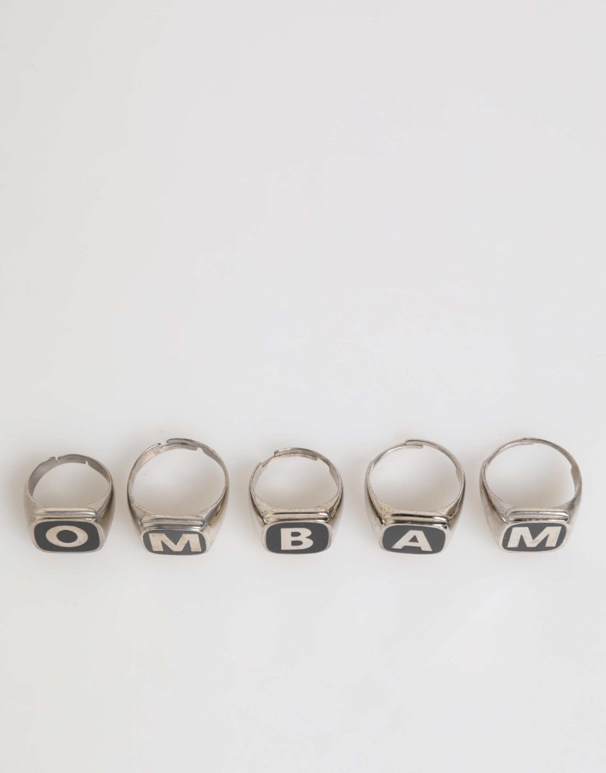 Tone Brass LetteMen's Set 5 Pieces Adjustable Men's Ring - Dolce & Gabbana - Modalova