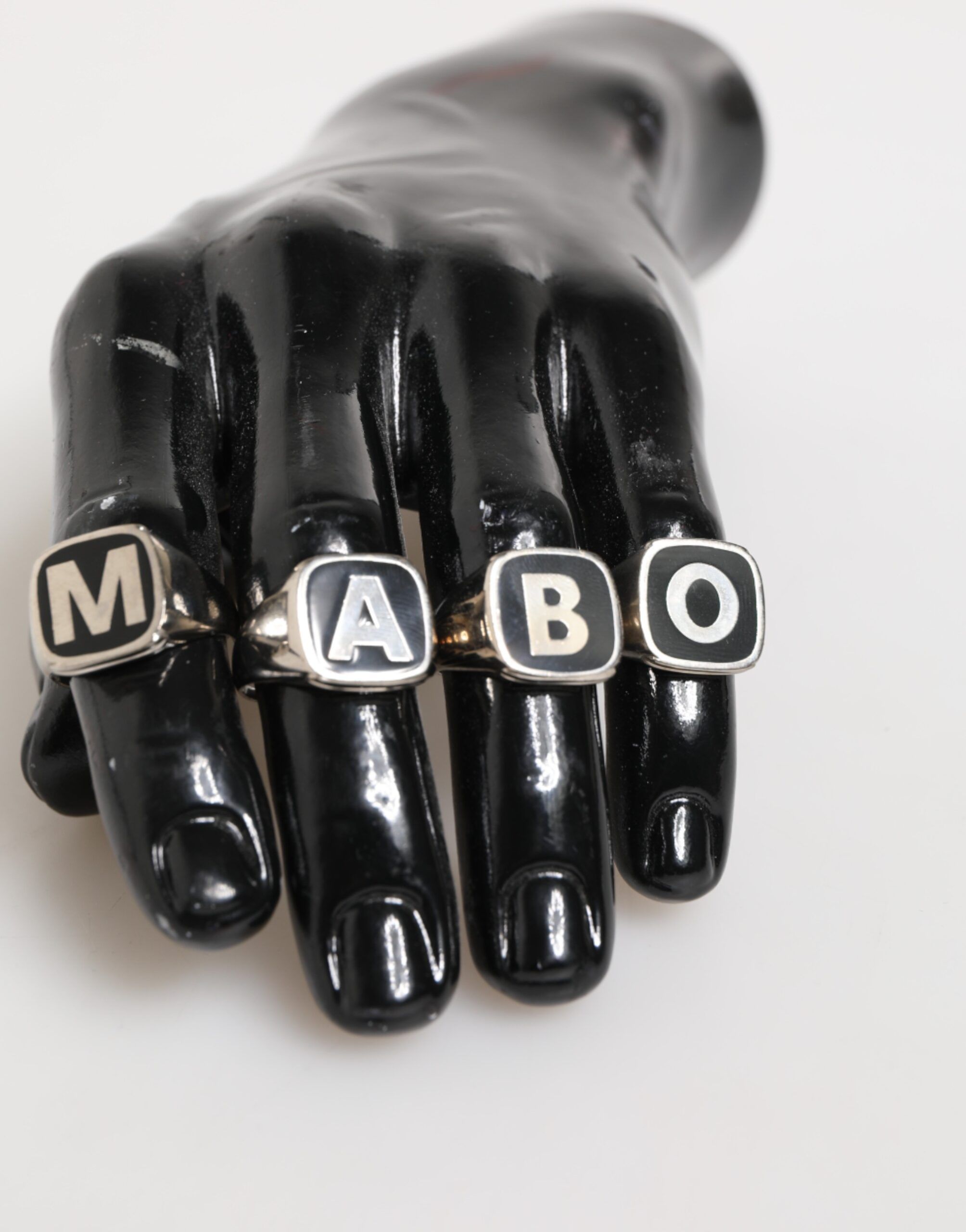 Tone Brass LetteMen's Set 5 Pieces Adjustable Men's Ring - Dolce & Gabbana - Modalova