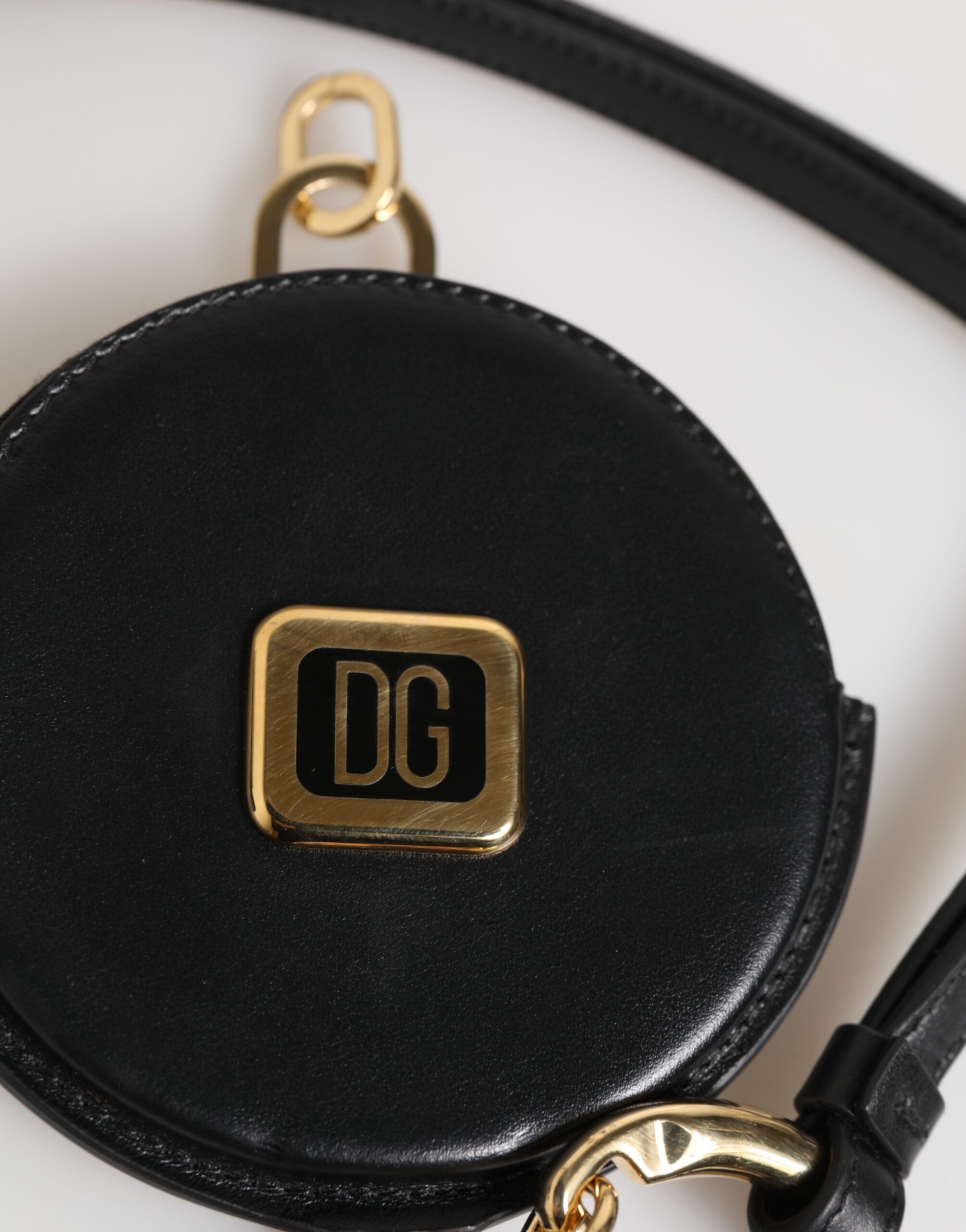 Round Leather DG Logo Coin Purse Lanyard Men's Wallet - Dolce & Gabbana - Modalova