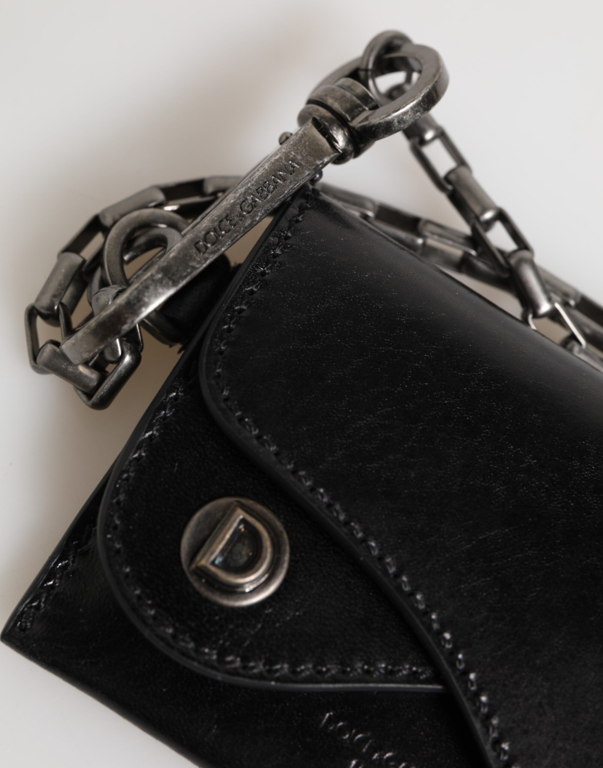 Cavallo Leather Wallet Chain Snap Bifold Card Men's Holder - Dolce & Gabbana - Modalova