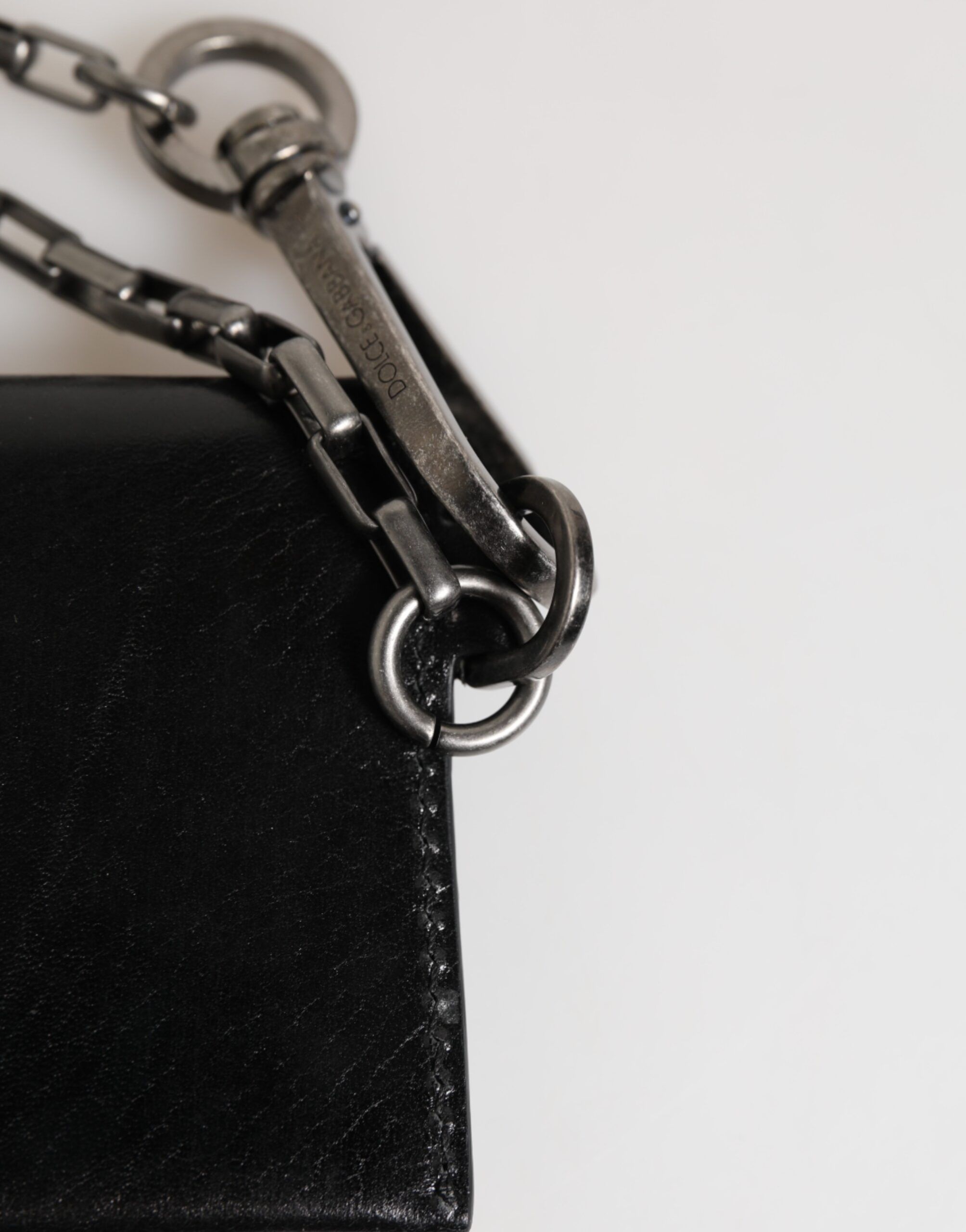 Cavallo Leather Wallet Chain Snap Bifold Card Men's Holder - Dolce & Gabbana - Modalova