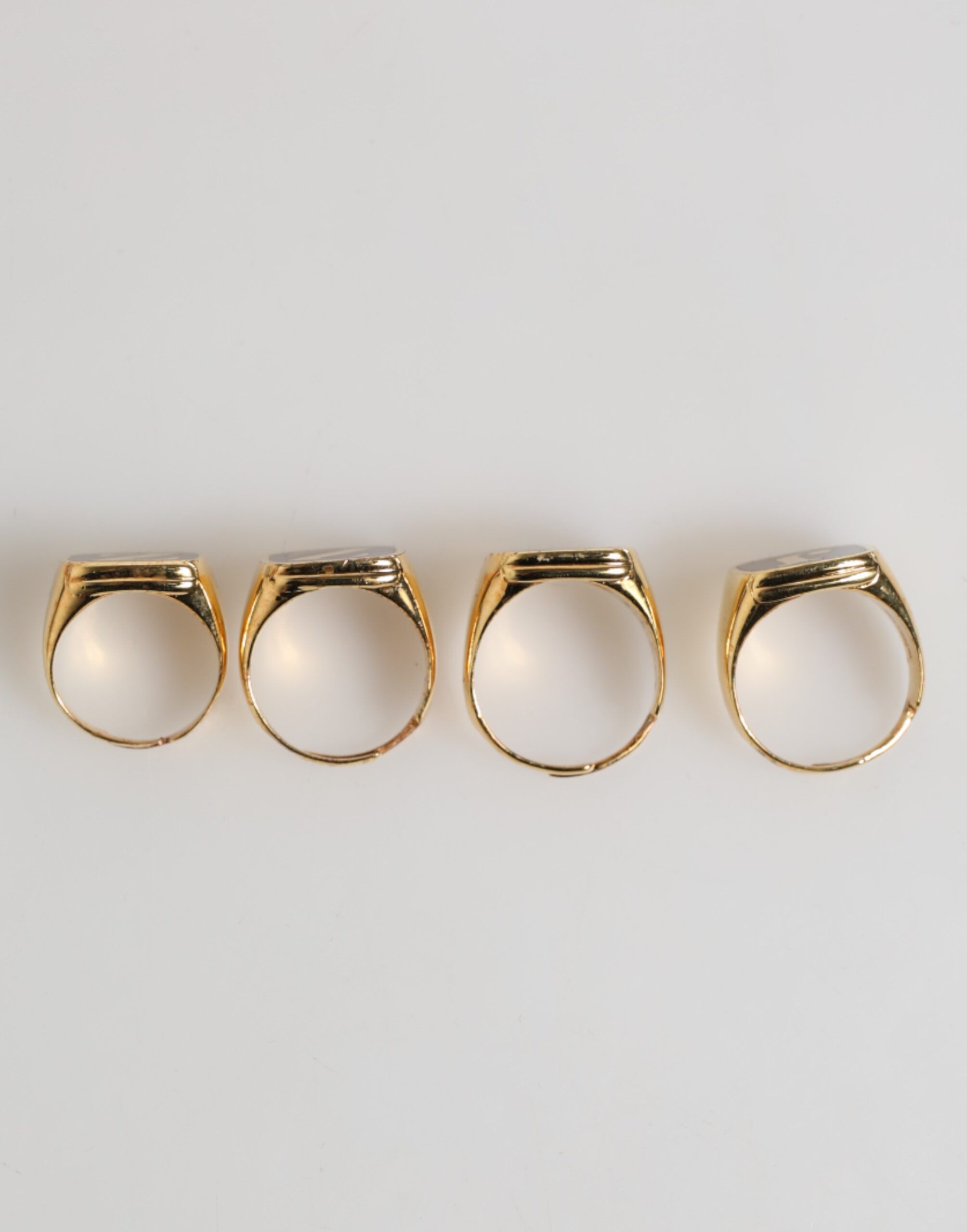 Gold Tone Brass JAZZ Letter Set 4 Pieces Adjustable Men's Ring - Dolce & Gabbana - Modalova
