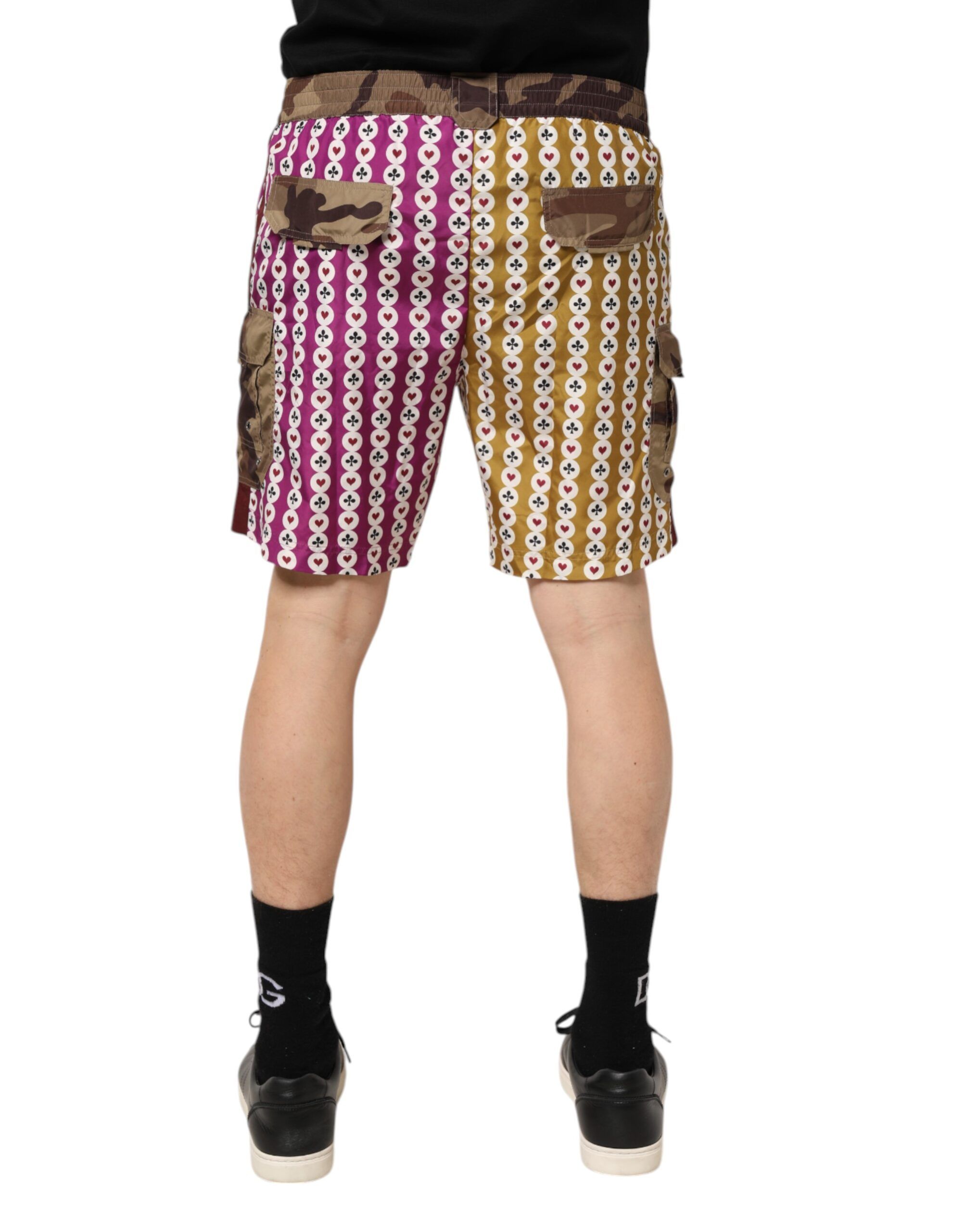 Playing Card Camouflage Shorts Men's Swimwear - Dolce & Gabbana - Modalova