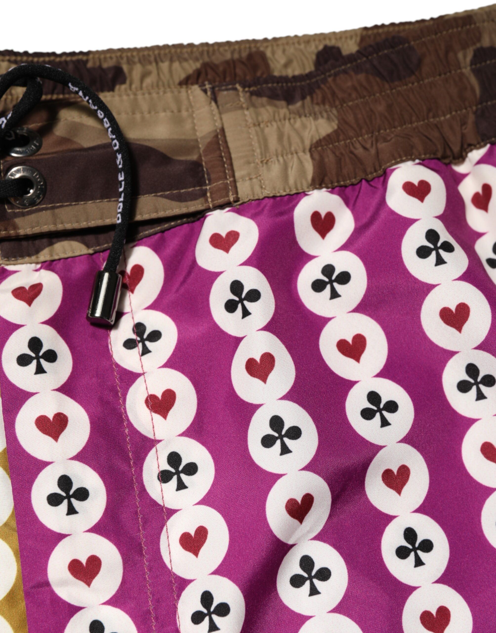 Playing Card Camouflage Shorts Men's Swimwear - Dolce & Gabbana - Modalova