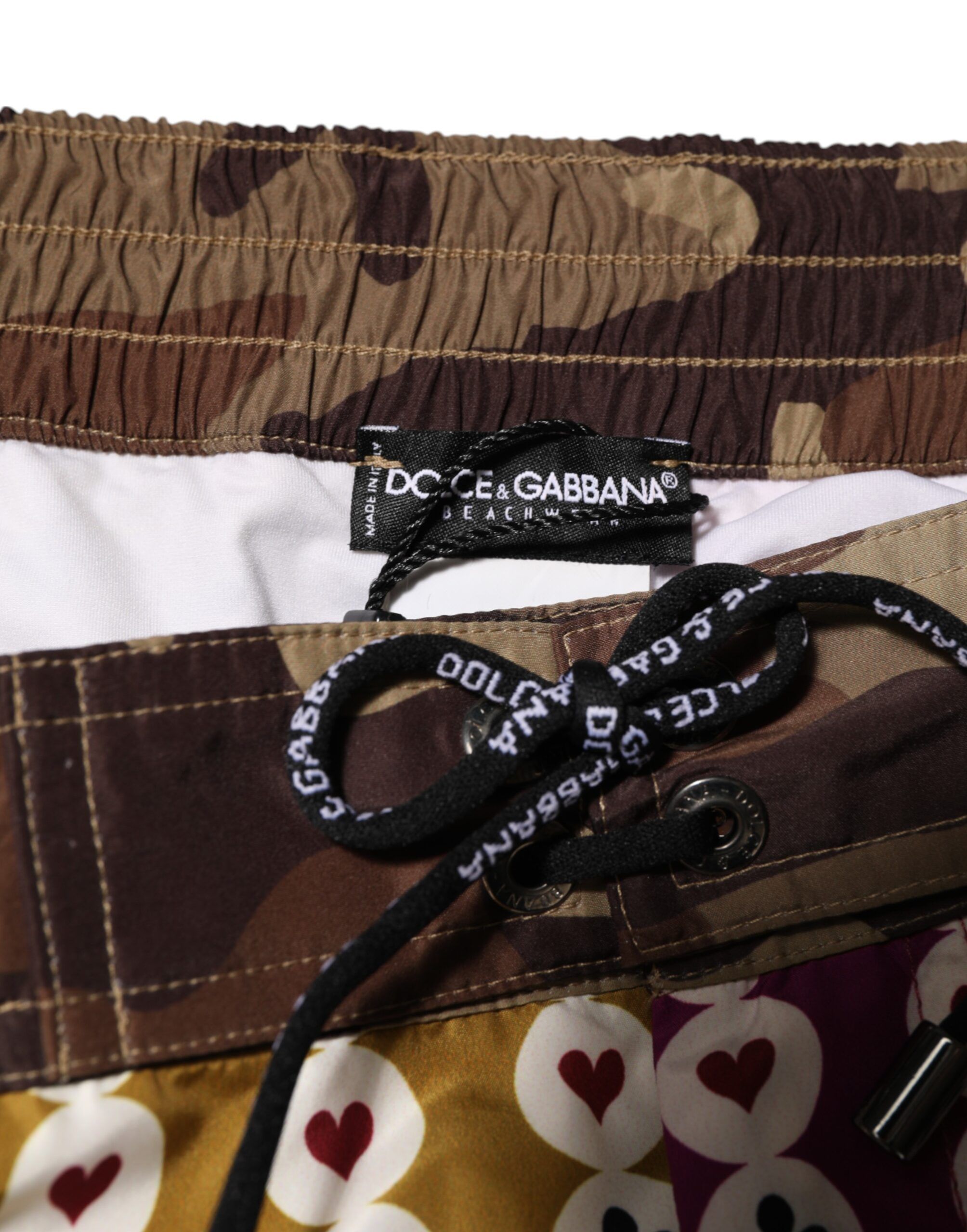 Playing Card Camouflage Shorts Men's Swimwear - Dolce & Gabbana - Modalova