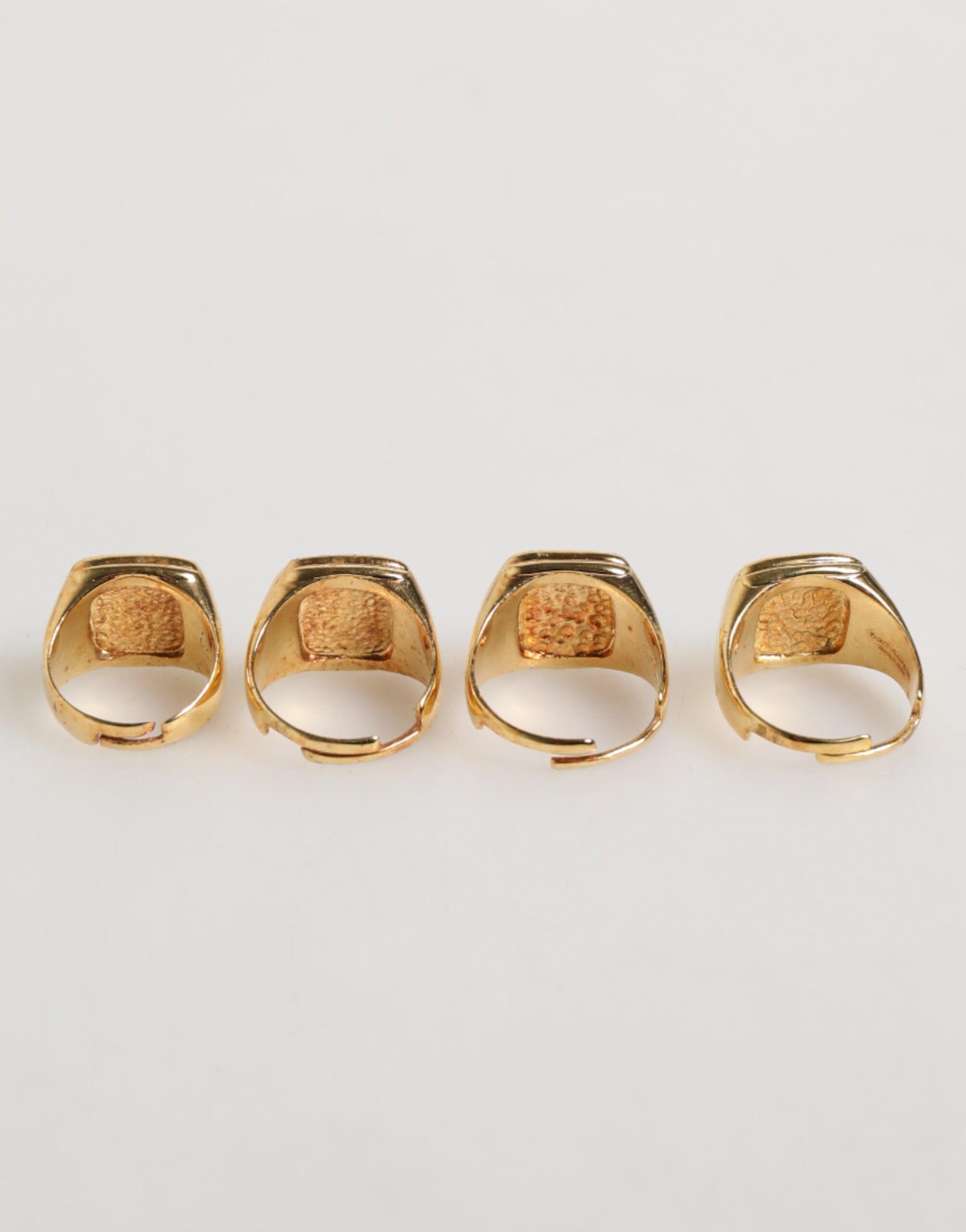 Gold Tone Brass JAZZ Letter Set 4 Pieces Adjustable Men's Ring (Pre-Owned) - Dolce & Gabbana - Modalova