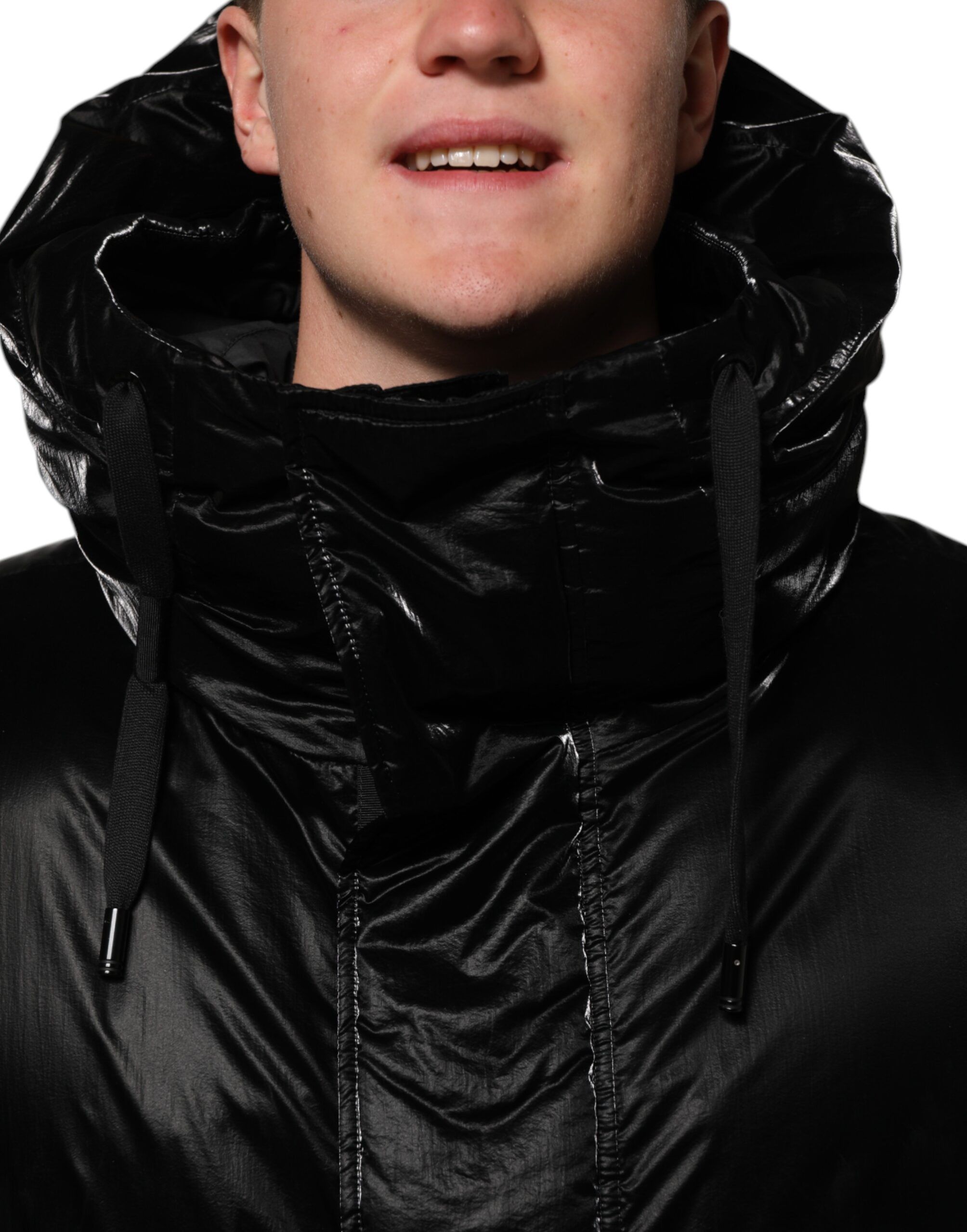 Logo Full Zip Hooded Quilted Men's Jacket (Pre-Owned) - Dolce & Gabbana - Modalova