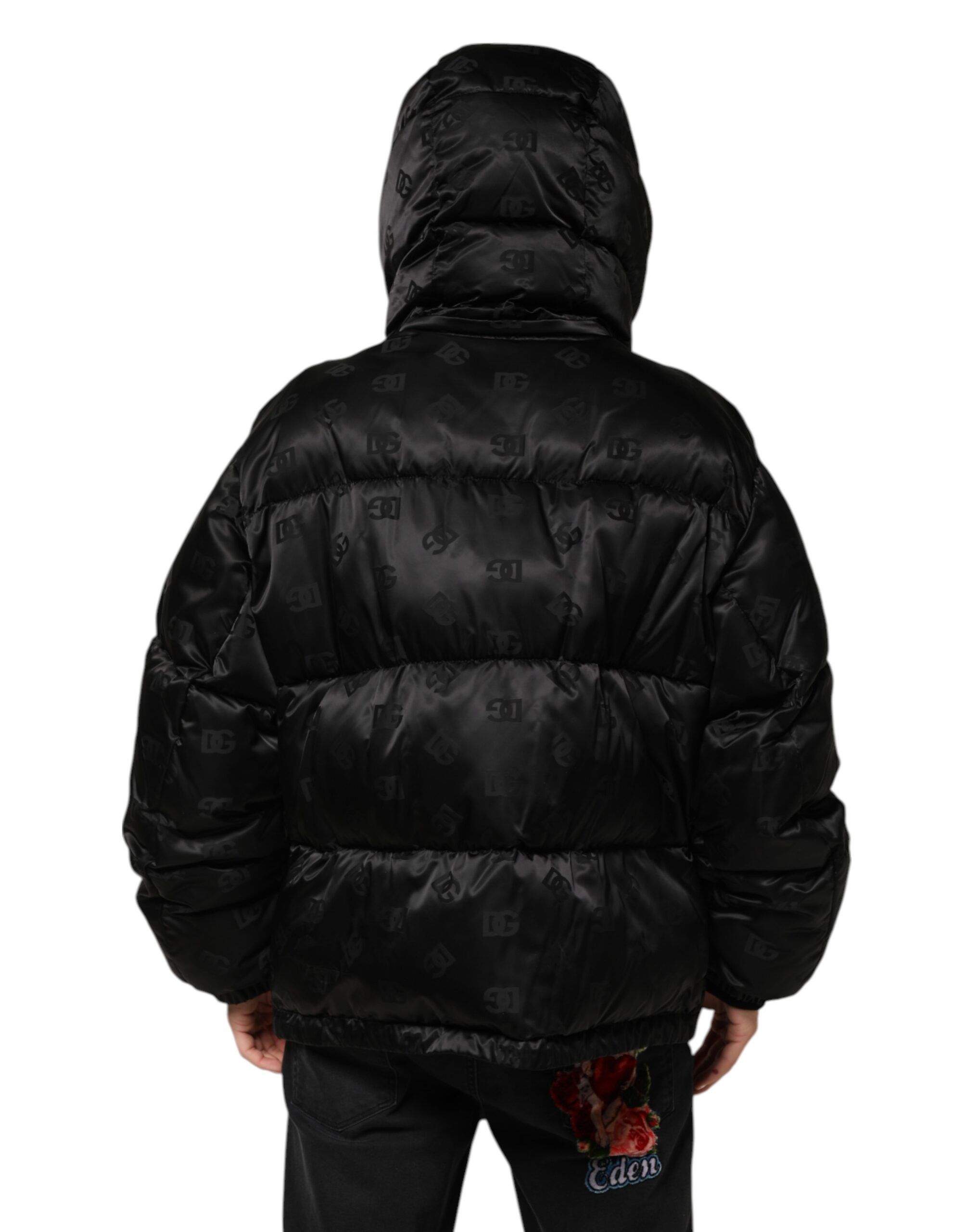 Monogram Logo Puffer Nylon Hooded Men's Jacket (Pre-Owned) - Dolce & Gabbana - Modalova