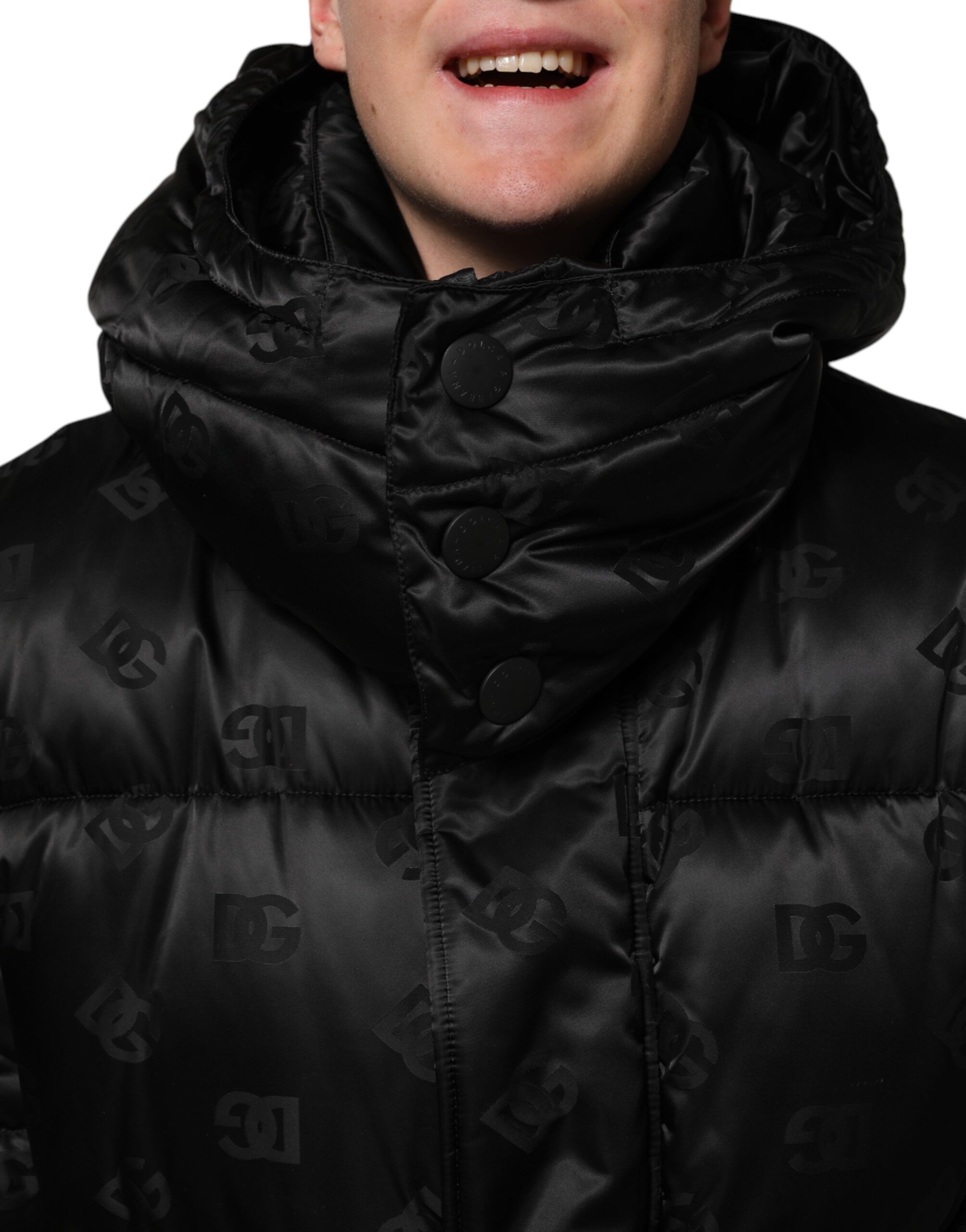 Monogram Logo Puffer Nylon Hooded Men's Jacket (Pre-Owned) - Dolce & Gabbana - Modalova