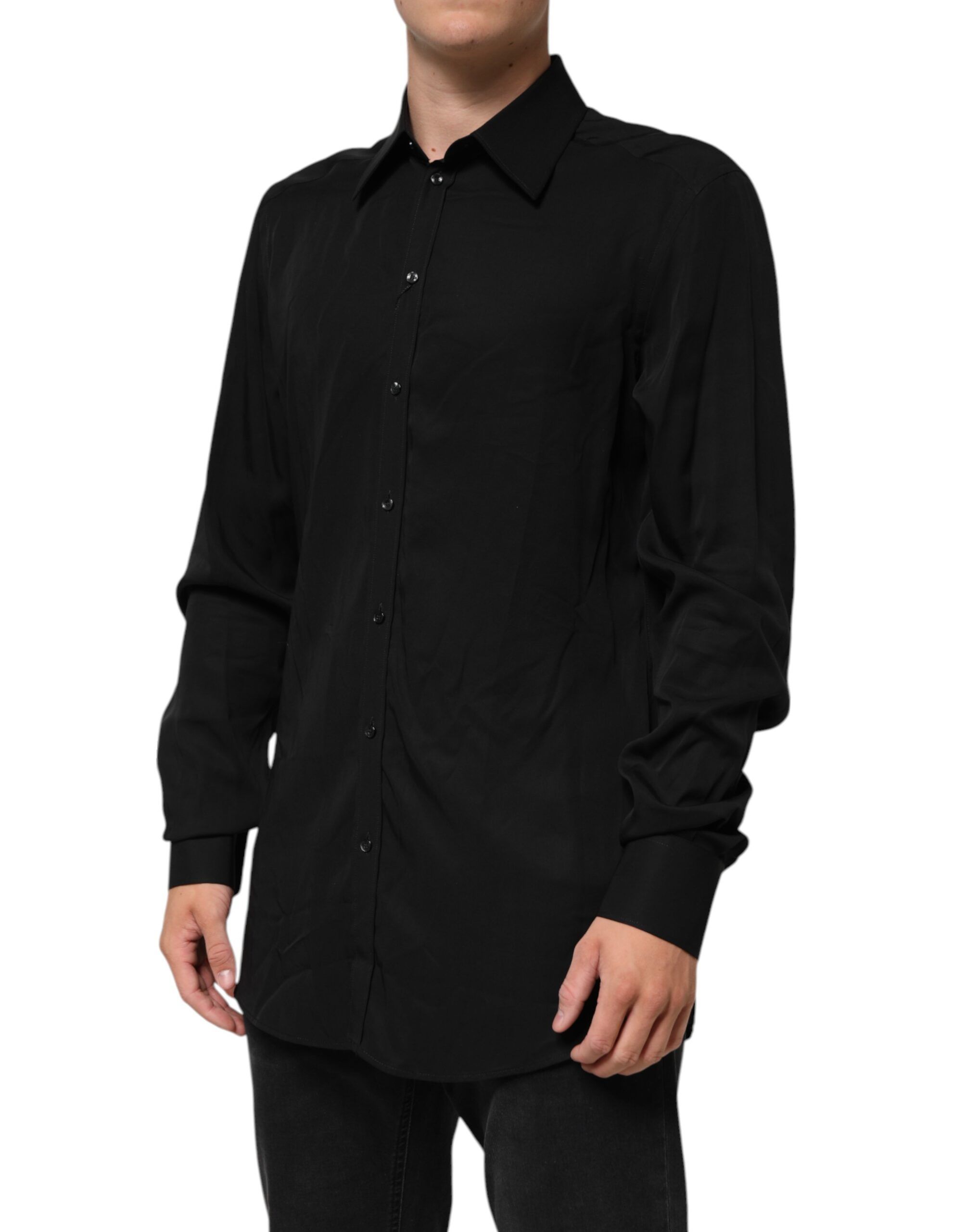 Viscose Long Sleeve Formal Dress Men's Shirt - Dolce & Gabbana - Modalova
