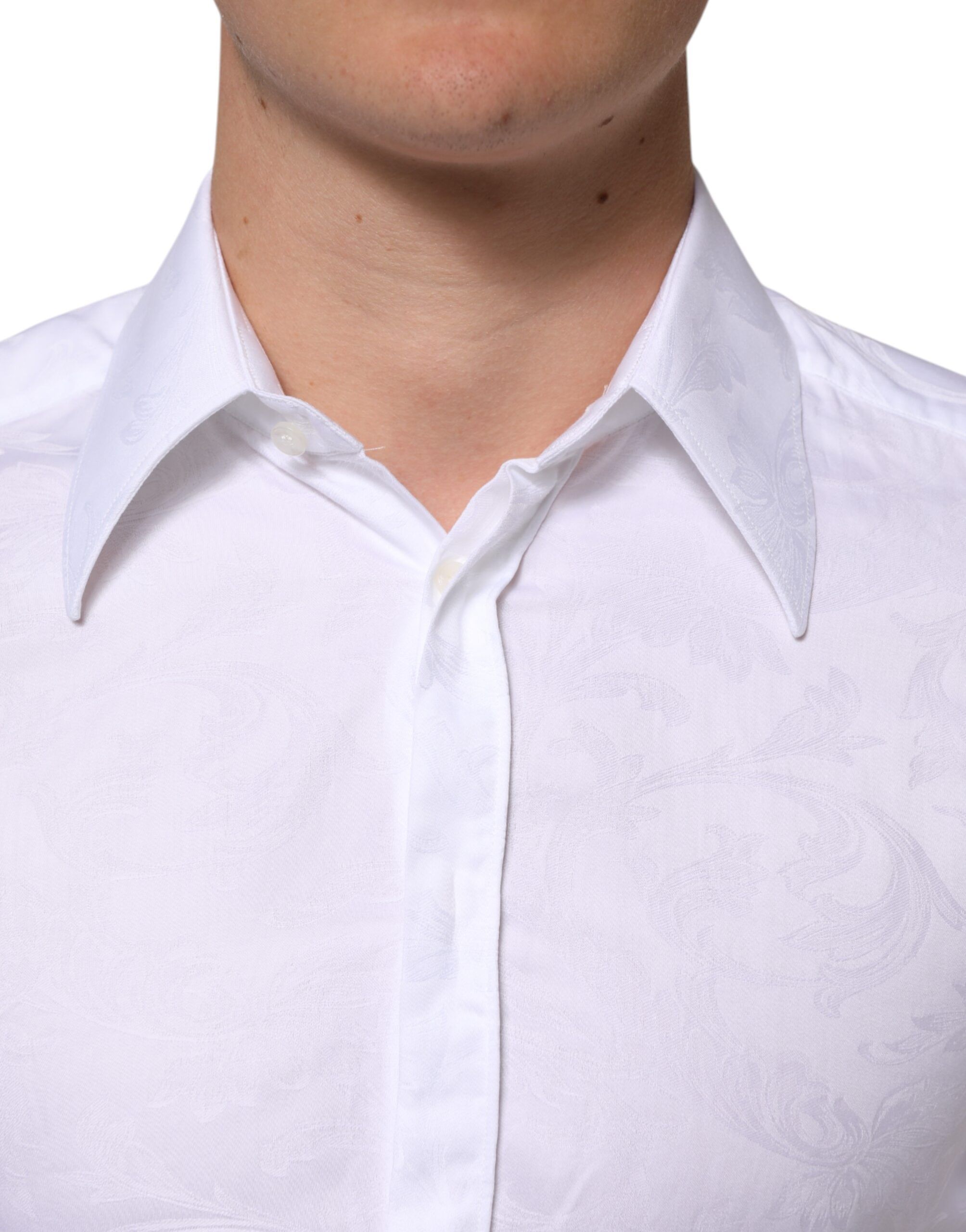 Cotton MARTINI Paisley Jacquard Men's Shirt - Dolce & Gabbana - Modalova