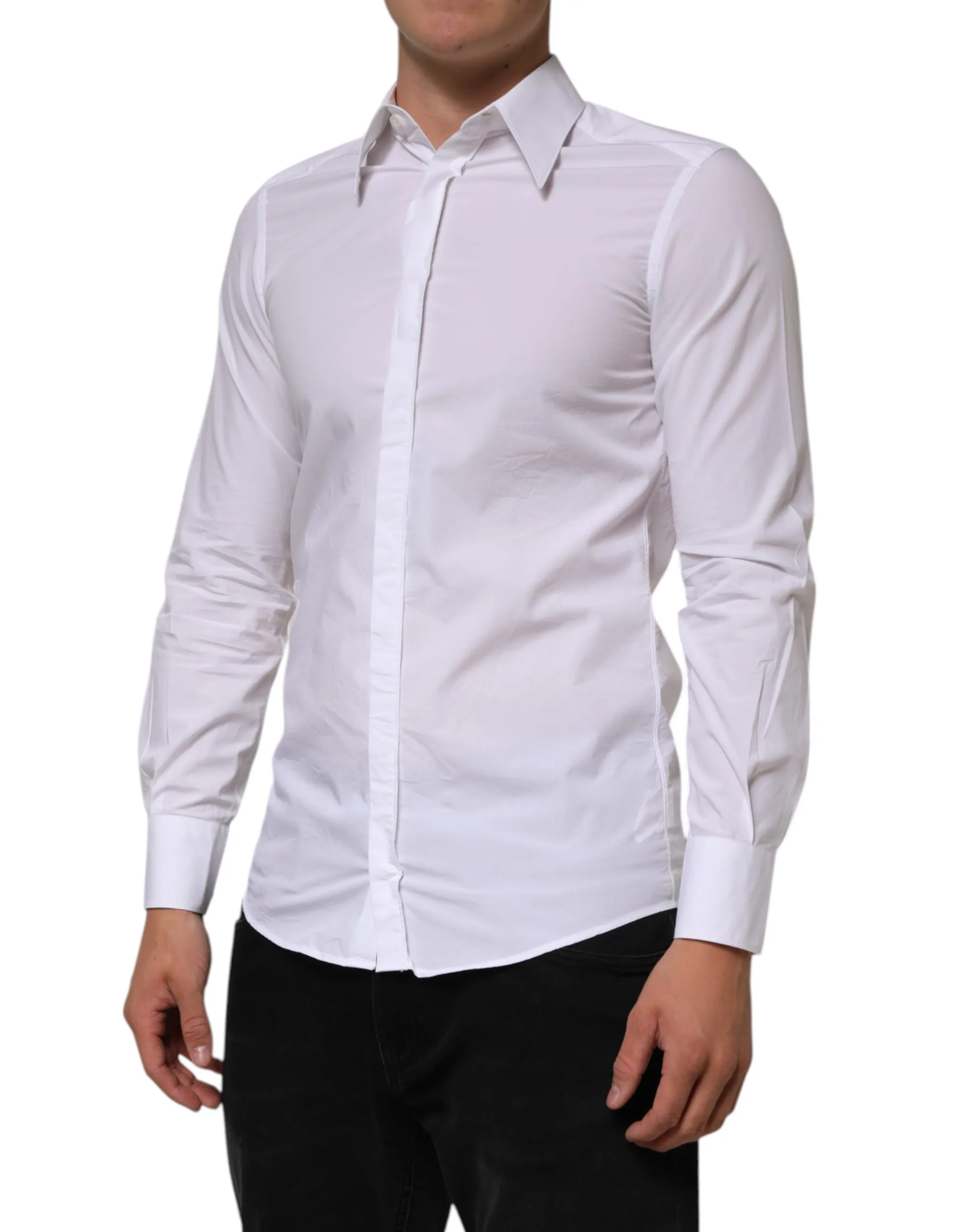Cotton MARTINI Long Sleeve Dress Men's Shirt - Dolce & Gabbana - Modalova