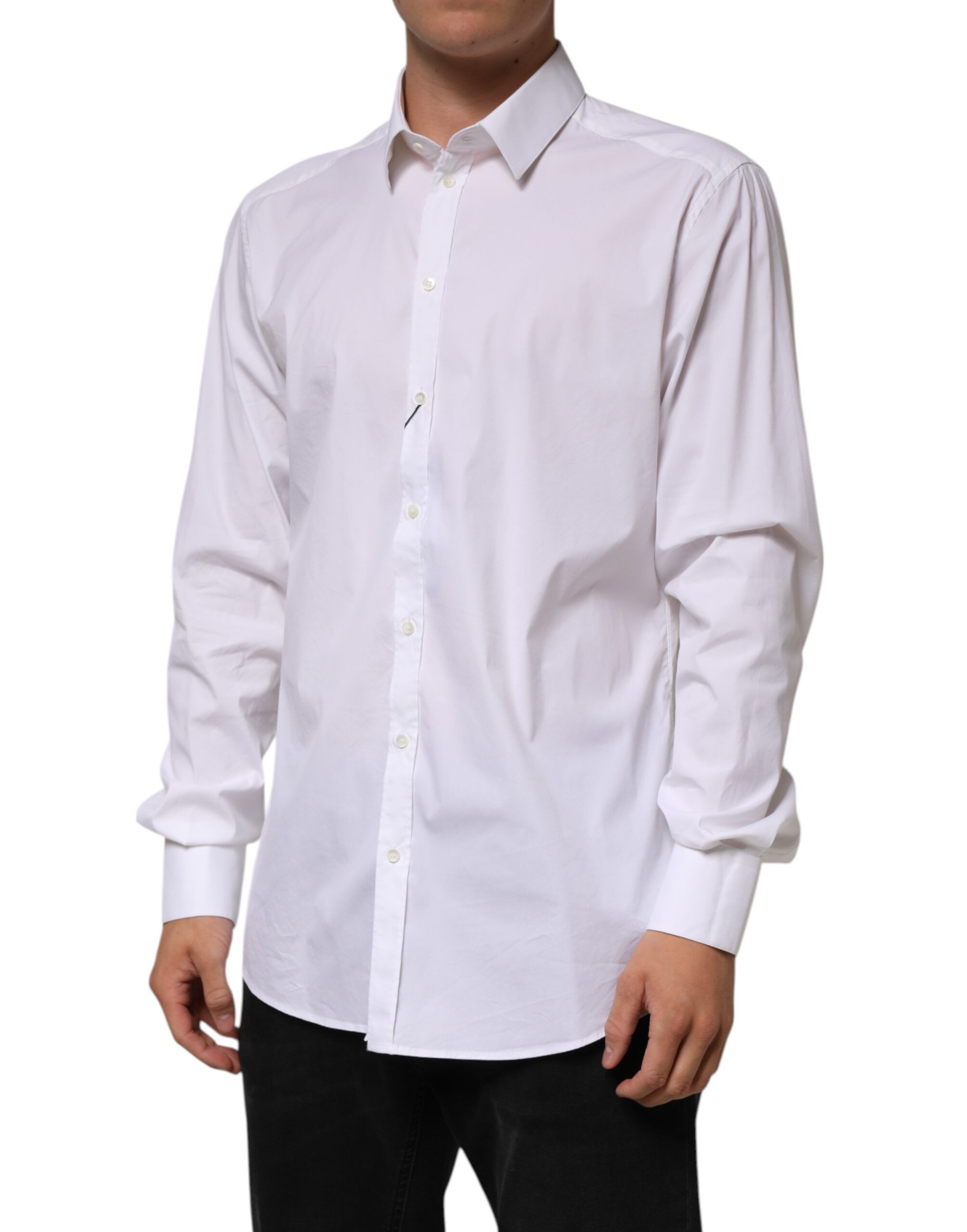Cotton GOLD Long Sleeves Formal Men's Shirt - Dolce & Gabbana - Modalova