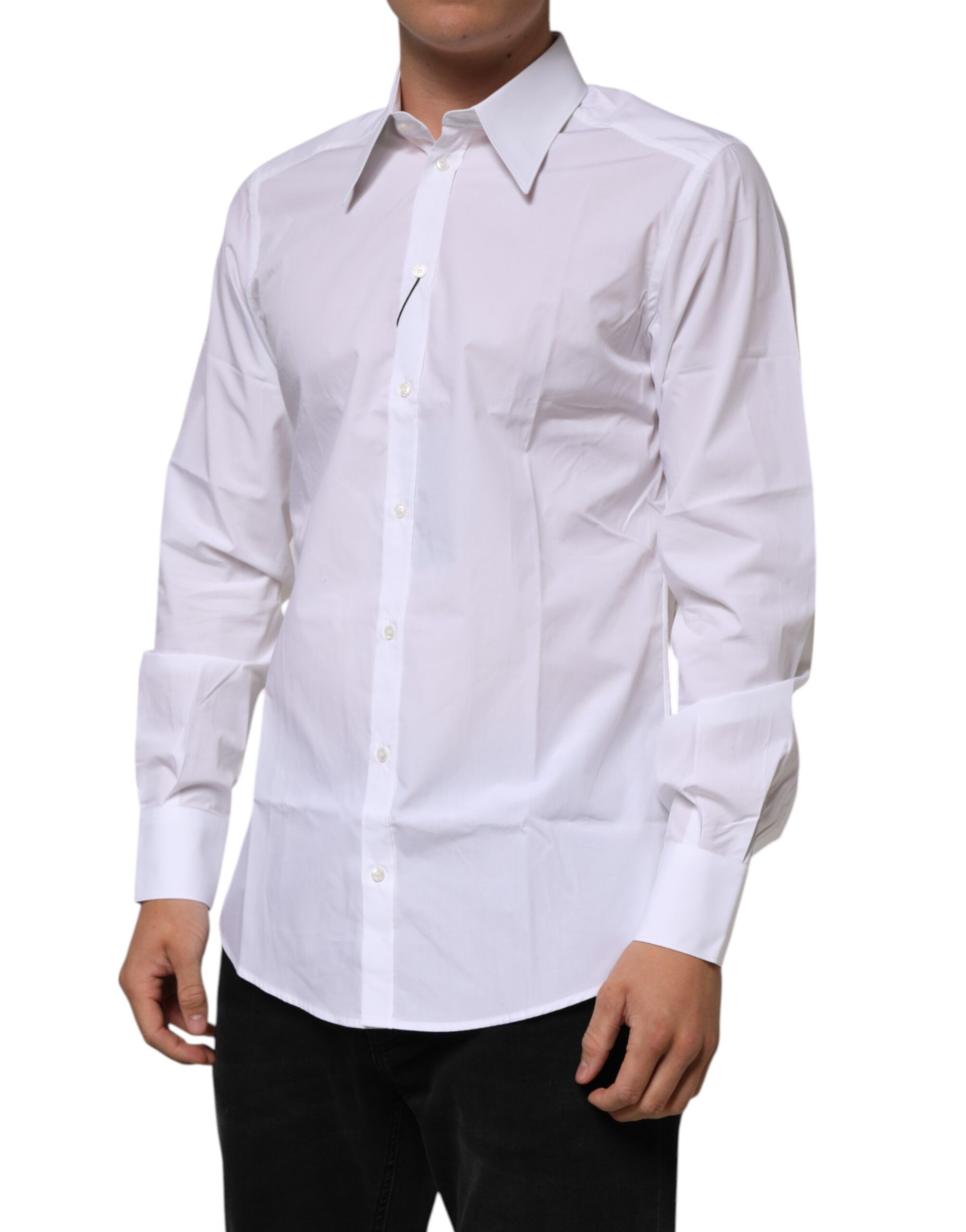 Cotton Slim Fit Dress Formal Men Men's Shirt (Pre-Owned) - Dolce & Gabbana - Modalova