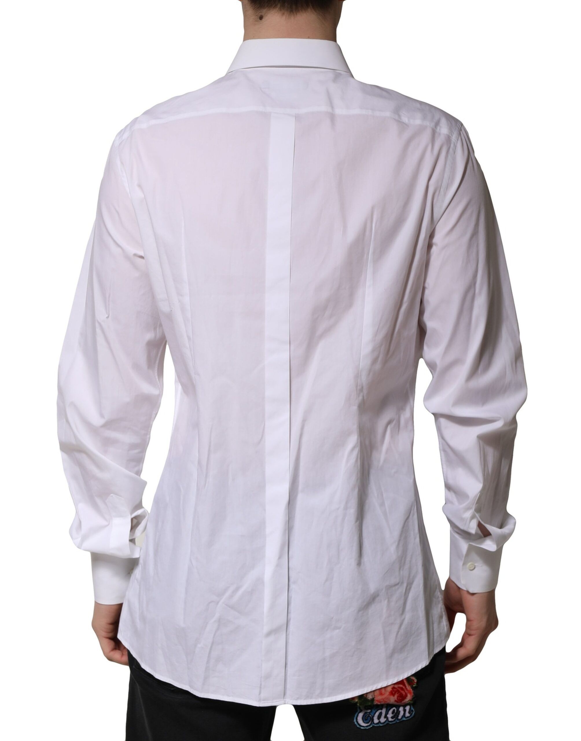 Cotton Crown Collar GOLD Formal Men's Shirt (Pre-Owned) - Dolce & Gabbana - Modalova