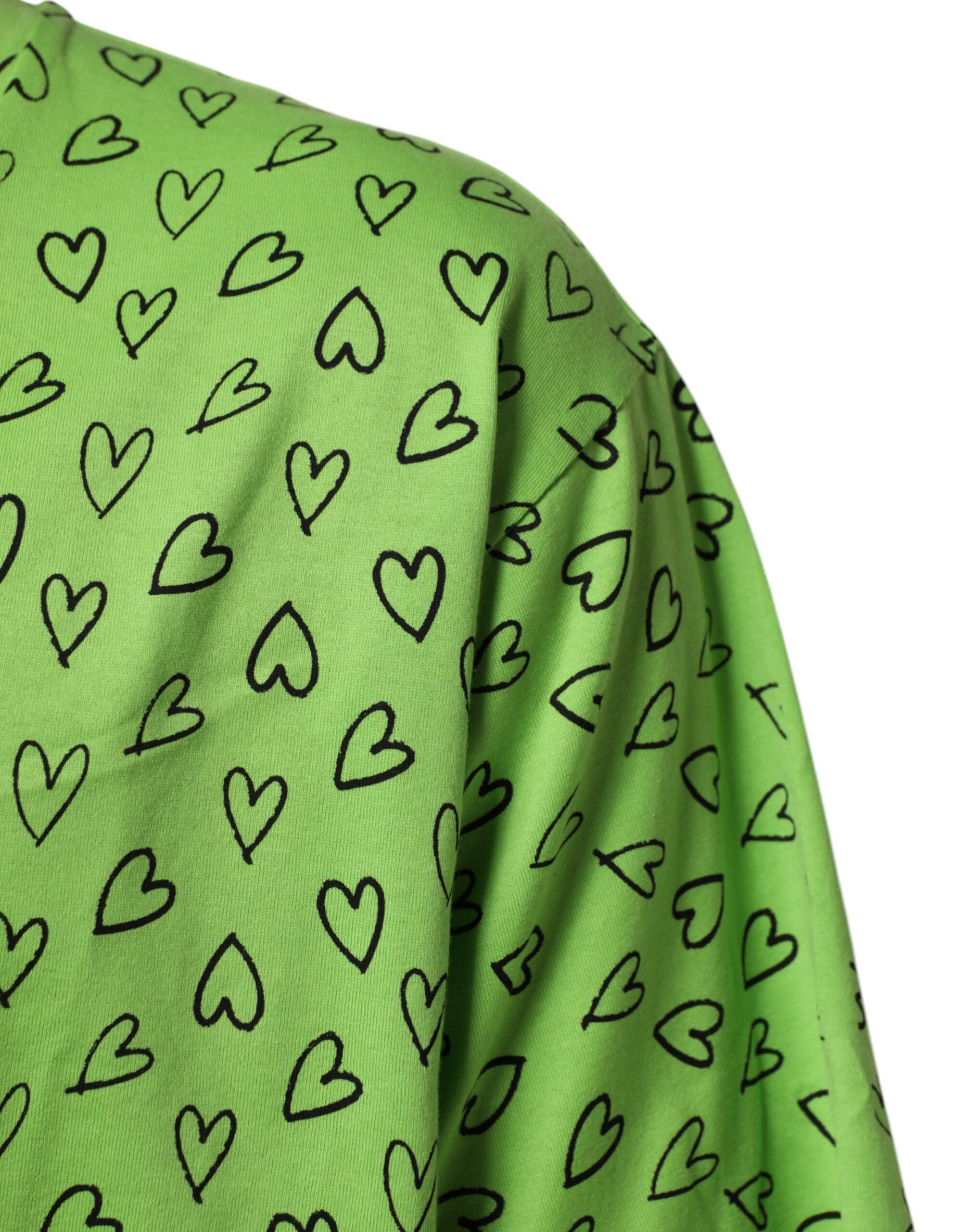 V-Neck DG Logo Heart Print Men's T-shirt (Pre-Owned) - Dolce & Gabbana - Modalova