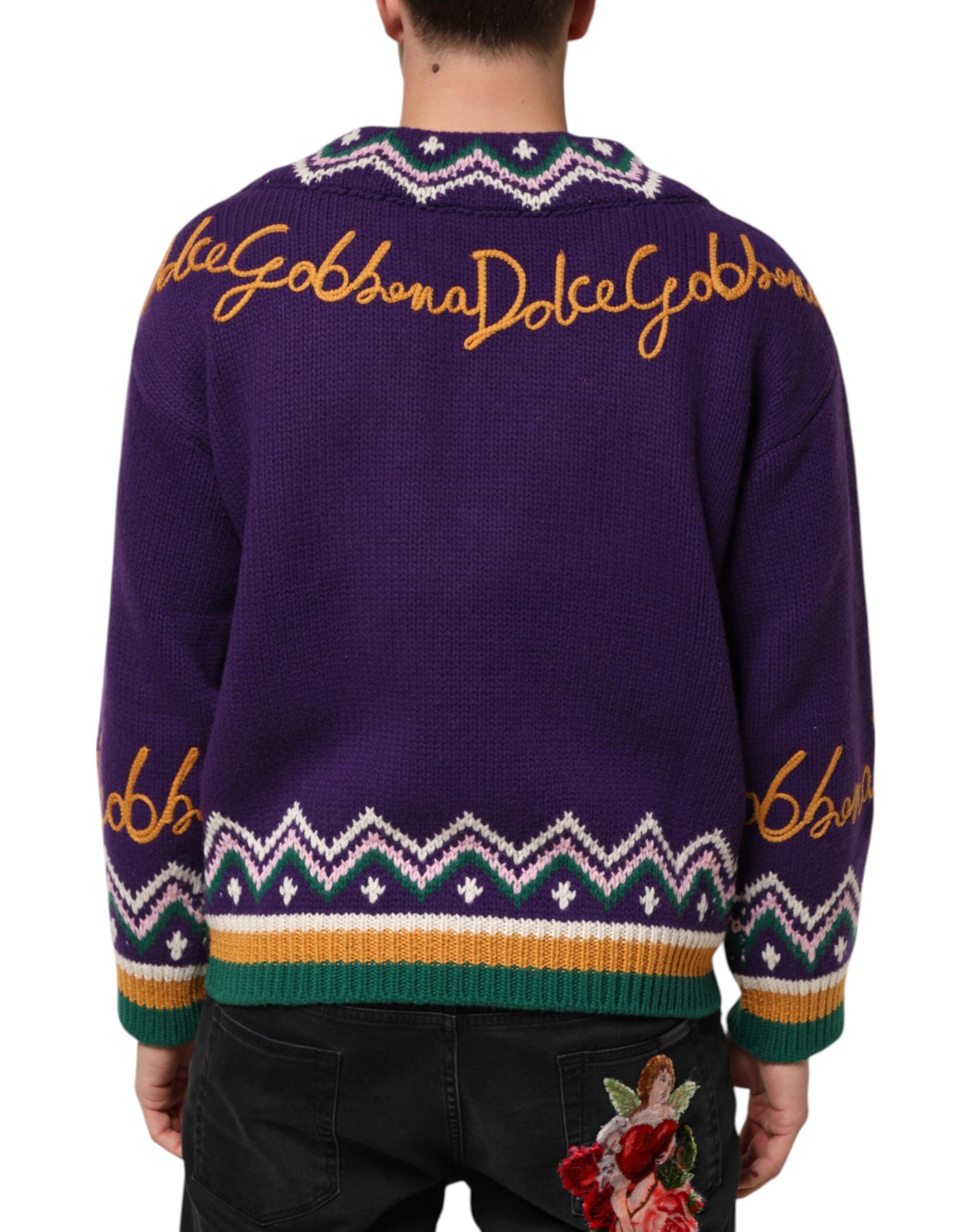 Wool DG Logo Men Knit Pullover Men's Sweater - Dolce & Gabbana - Modalova