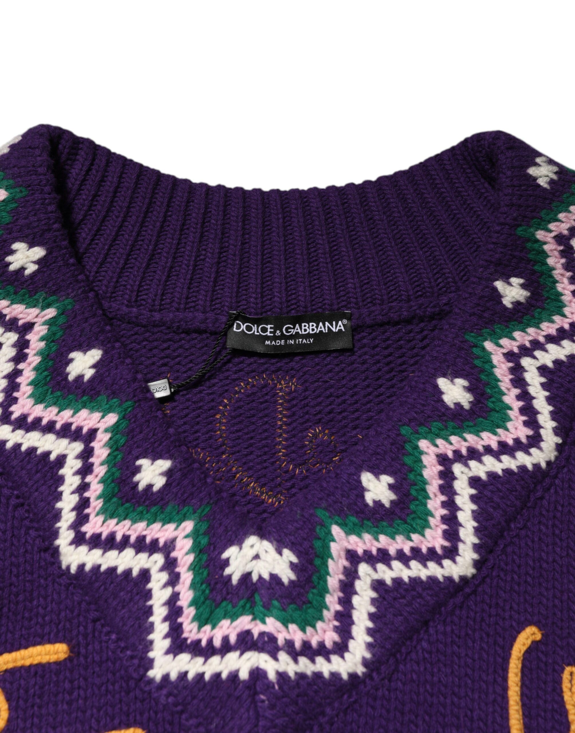 Wool DG Logo Men Knit Pullover Men's Sweater - Dolce & Gabbana - Modalova