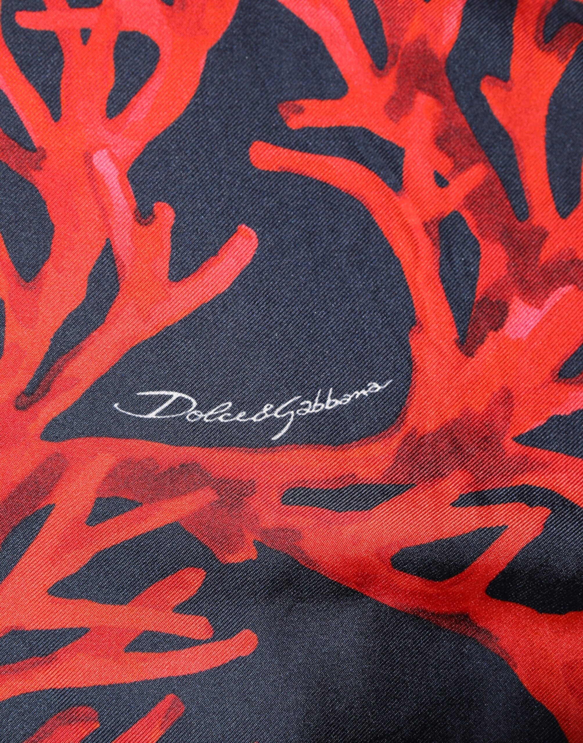 Silk Navy Coral Print Pullover Men's Sweater - Dolce & Gabbana - Modalova
