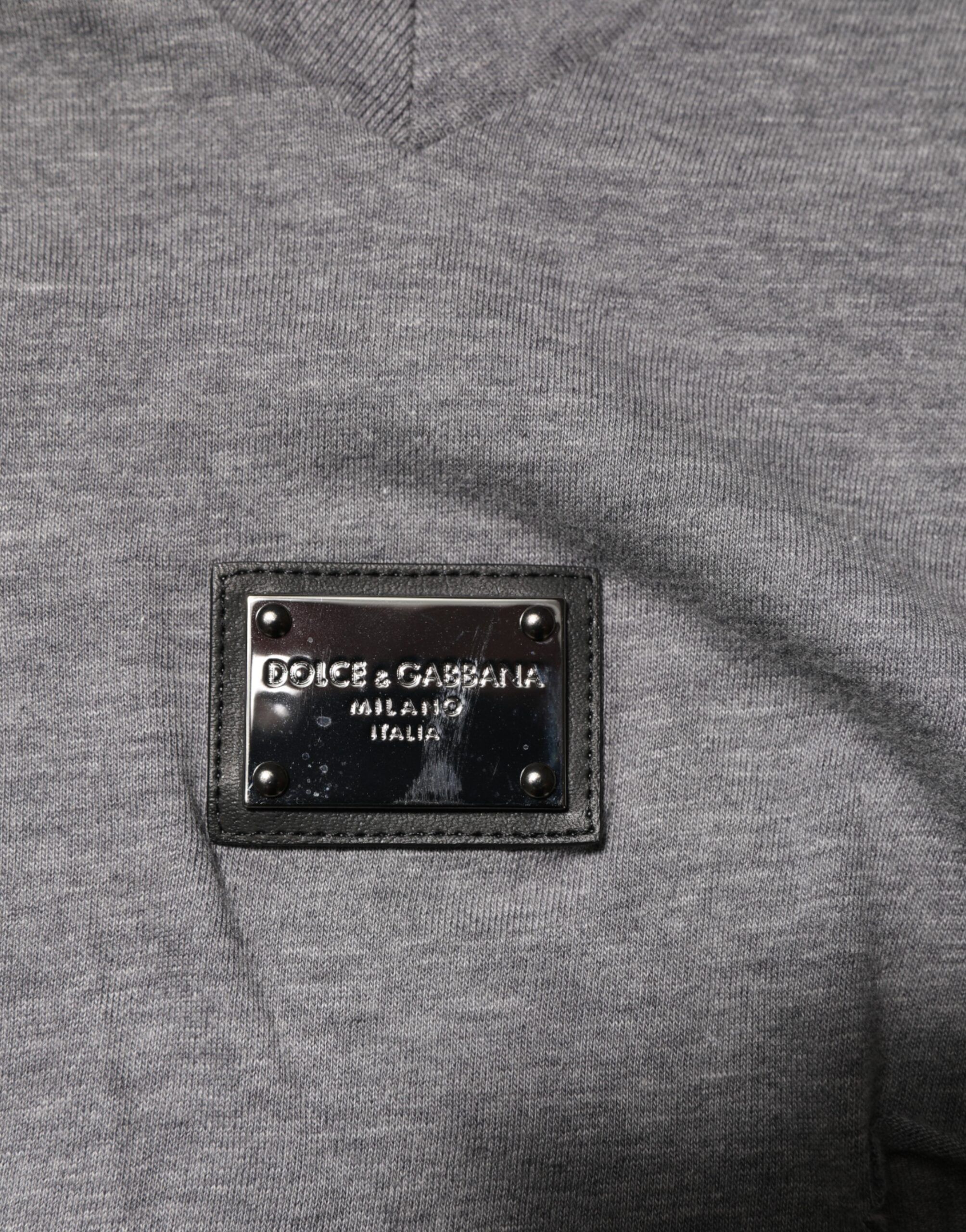 Cotton Tattered Logo Patch Men Men's T-shirt - Dolce & Gabbana - Modalova