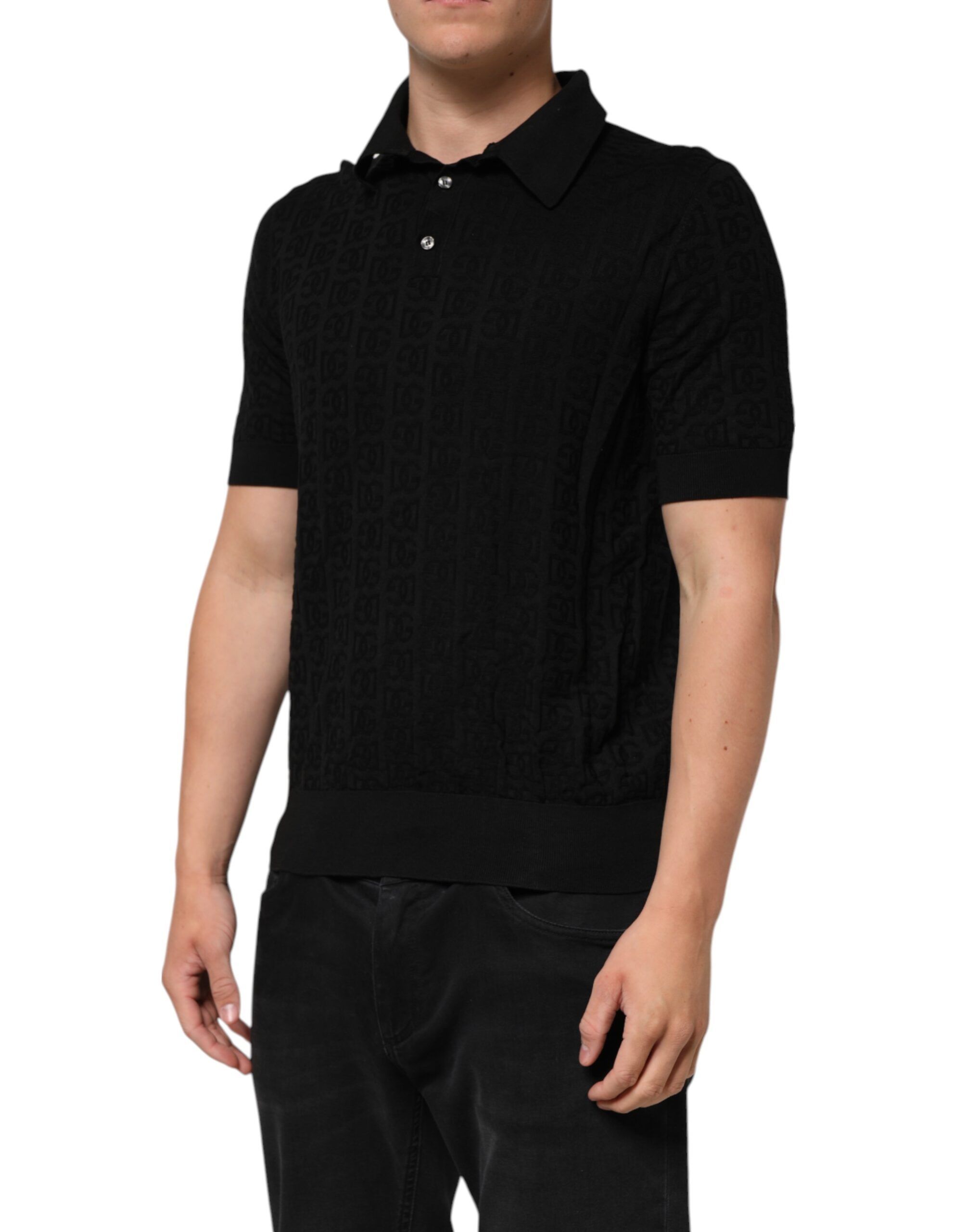 Silk Jacquard DG Polo Shirt Men's T-shirt (Pre-Owned) - Dolce & Gabbana - Modalova