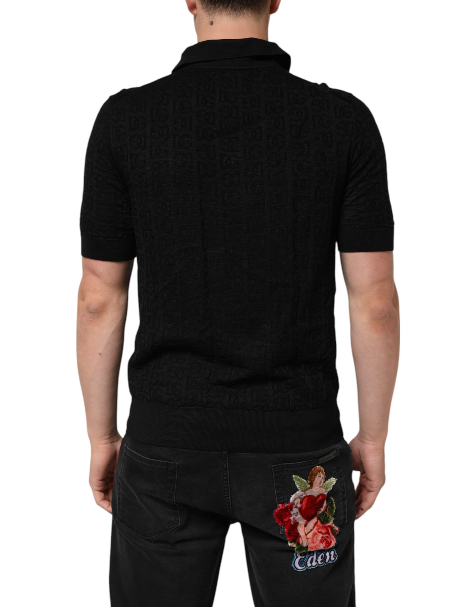 Silk Jacquard DG Polo Shirt Men's T-shirt (Pre-Owned) - Dolce & Gabbana - Modalova