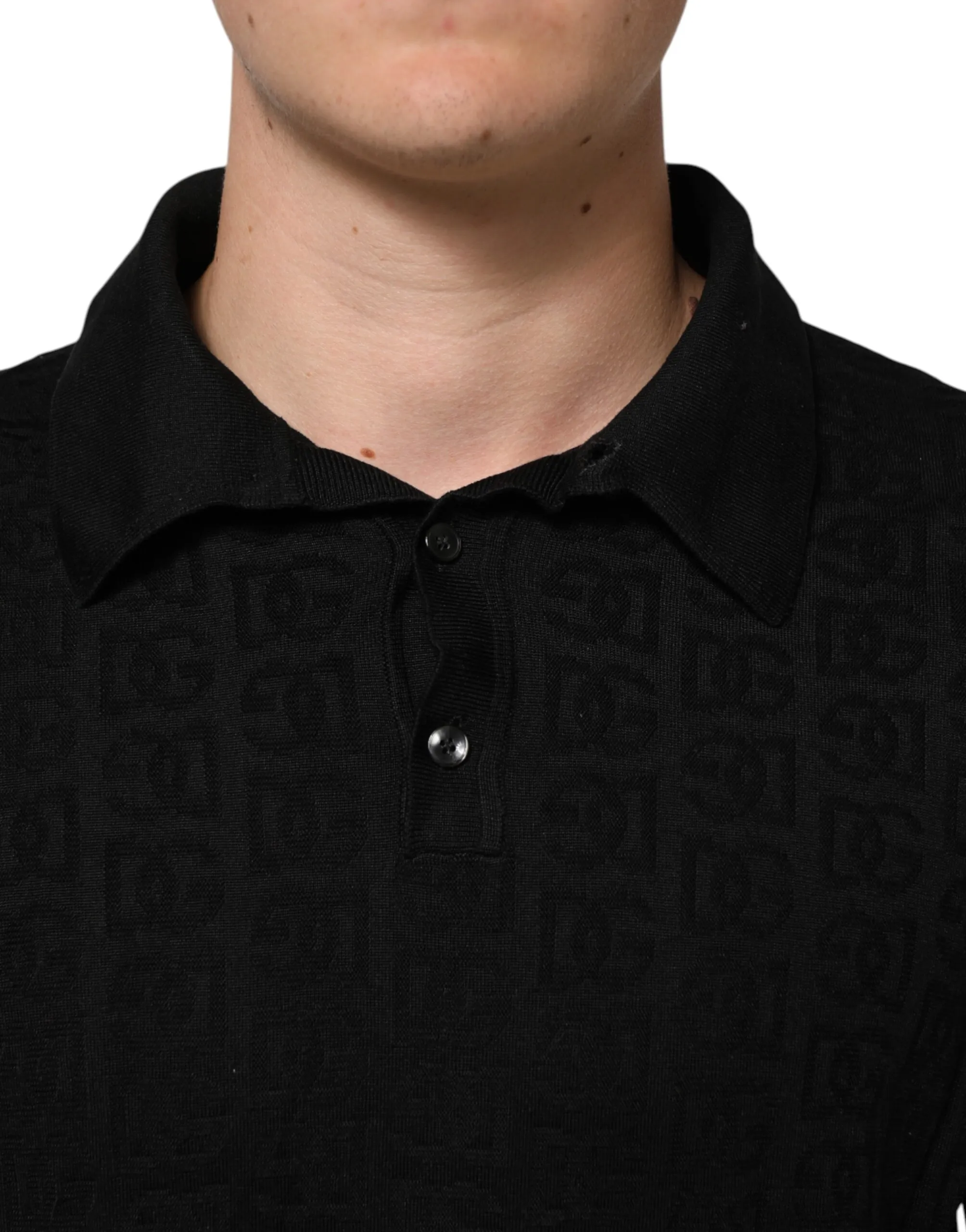 Silk Jacquard DG Polo Shirt Men's T-shirt (Pre-Owned) - Dolce & Gabbana - Modalova