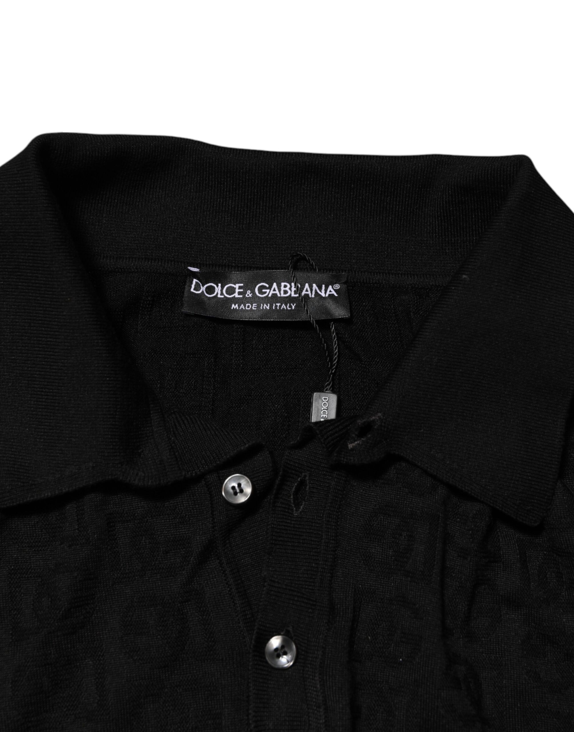 Silk Jacquard DG Polo Shirt Men's T-shirt (Pre-Owned) - Dolce & Gabbana - Modalova