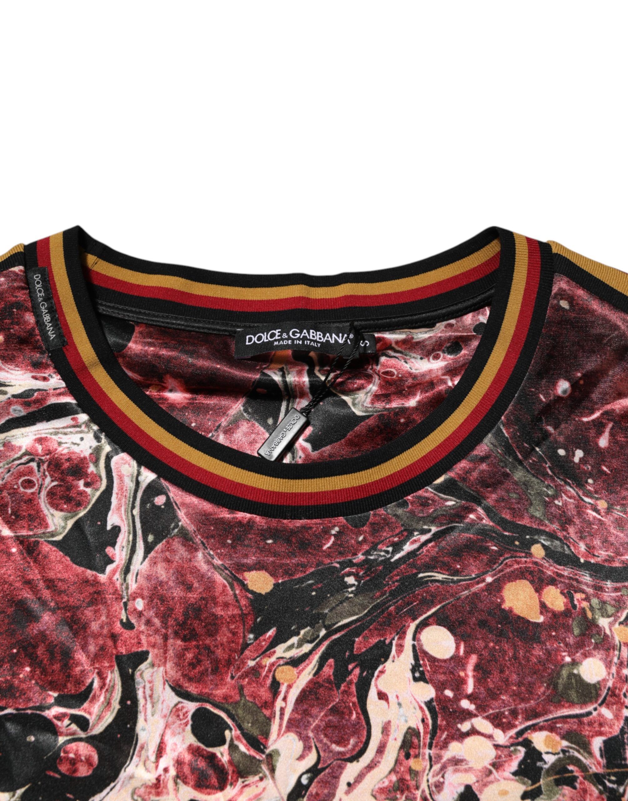 Polyester Marble Print Oversize Men's T-shirt - Dolce & Gabbana - Modalova