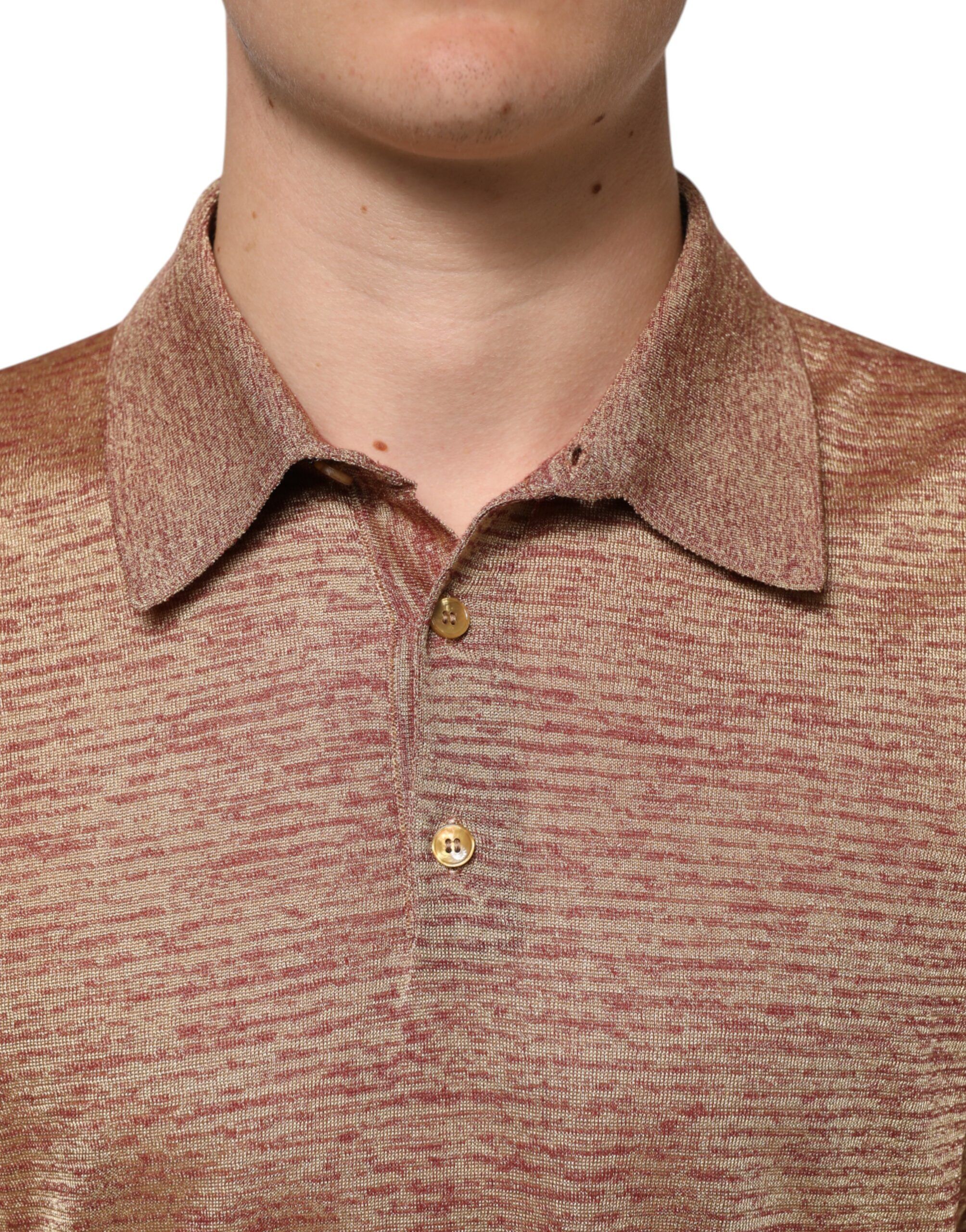 Silk Textured Short Sleeve Polo Men's T-shirt - Dolce & Gabbana - Modalova