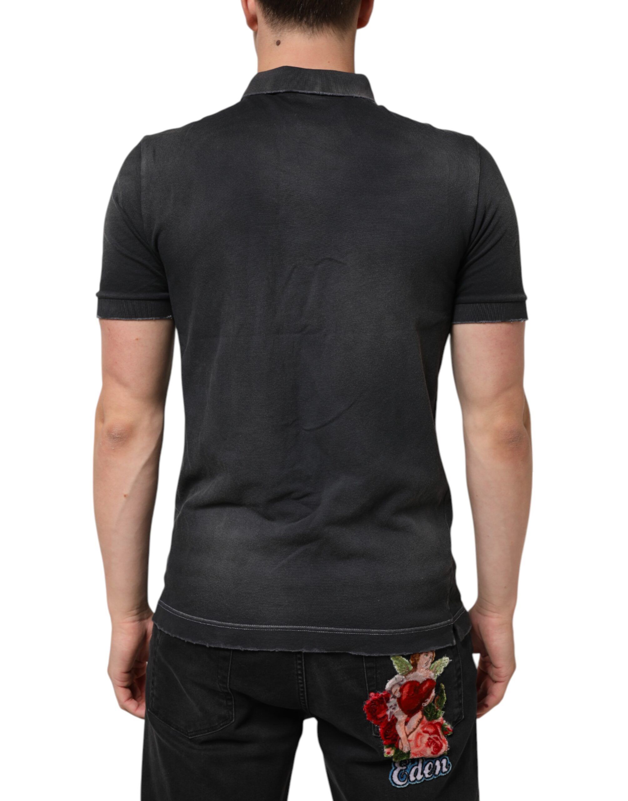 Cotton Crown Collared Men Polo Men's T-shirt - Dolce & Gabbana - Modalova