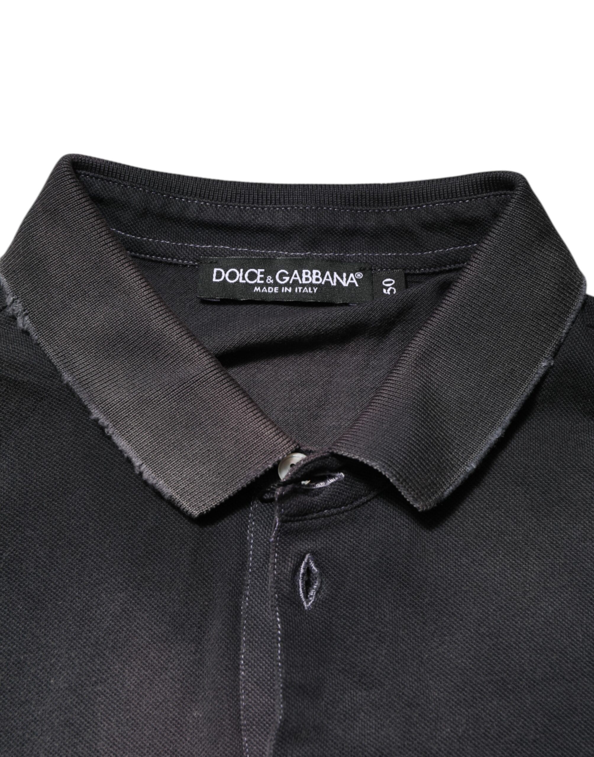 Cotton Crown Collared Men Polo Men's T-shirt - Dolce & Gabbana - Modalova