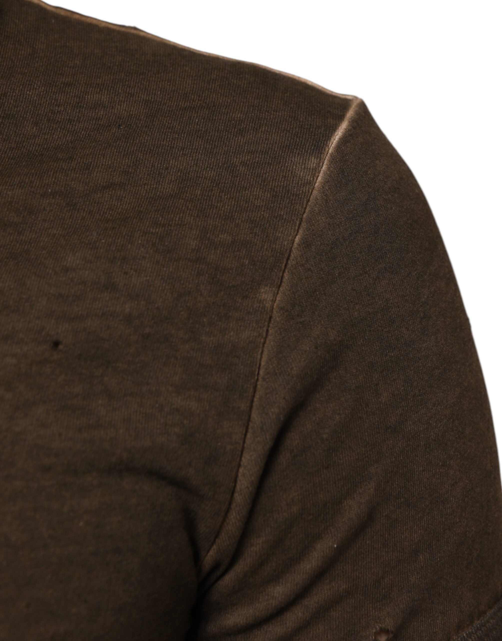 Dark Cotton Tattered Logo Men Men's T-shirt - Dolce & Gabbana - Modalova