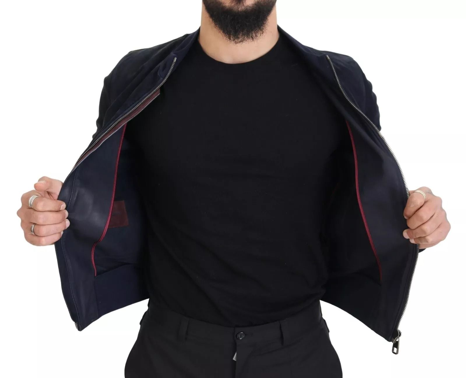 Dark Suede Lambskin Blouson Men's Jacket (Pre-Owned) - Dolce & Gabbana - Modalova