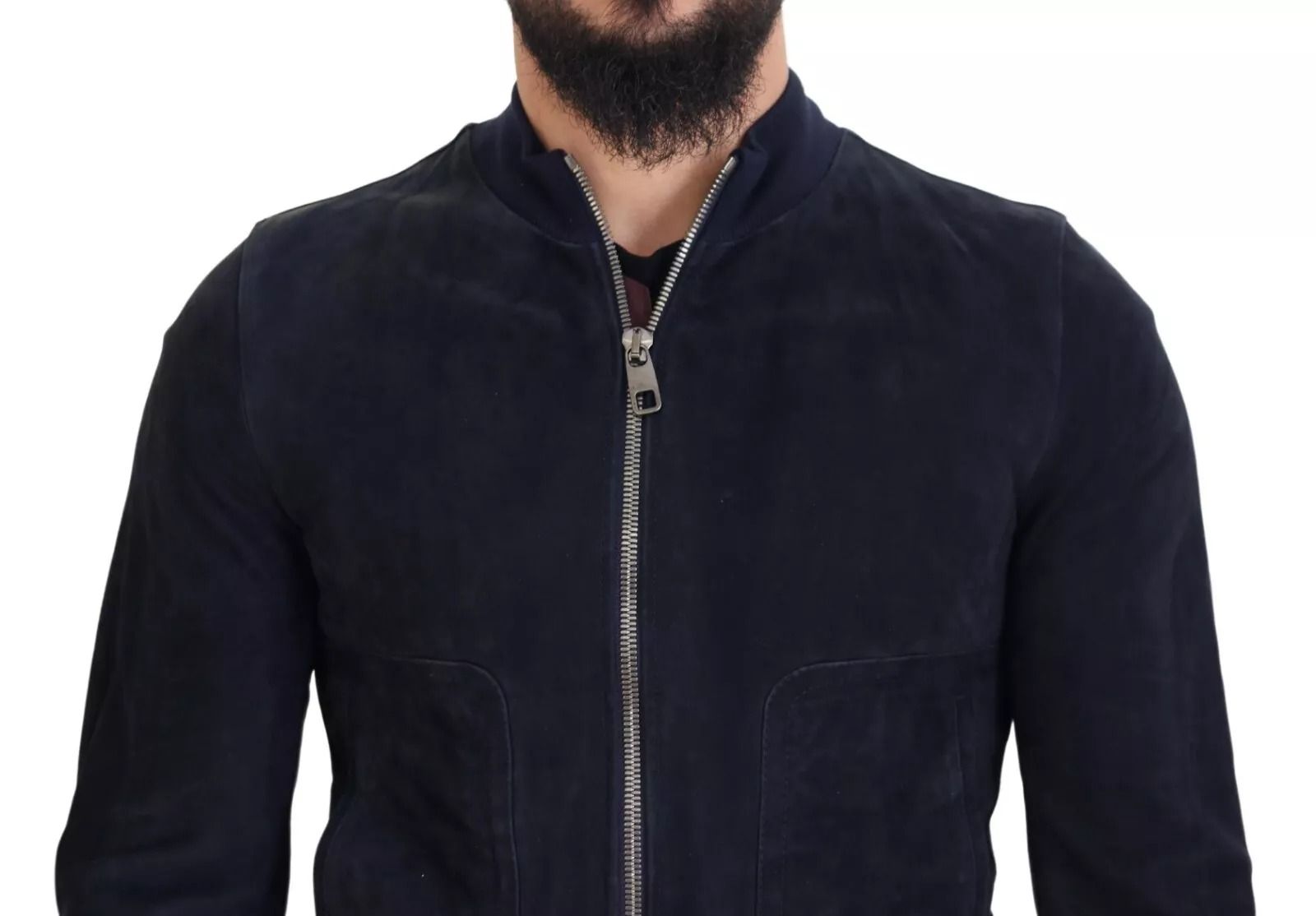 Dark Suede Lambskin Blouson Men's Jacket (Pre-Owned) - Dolce & Gabbana - Modalova