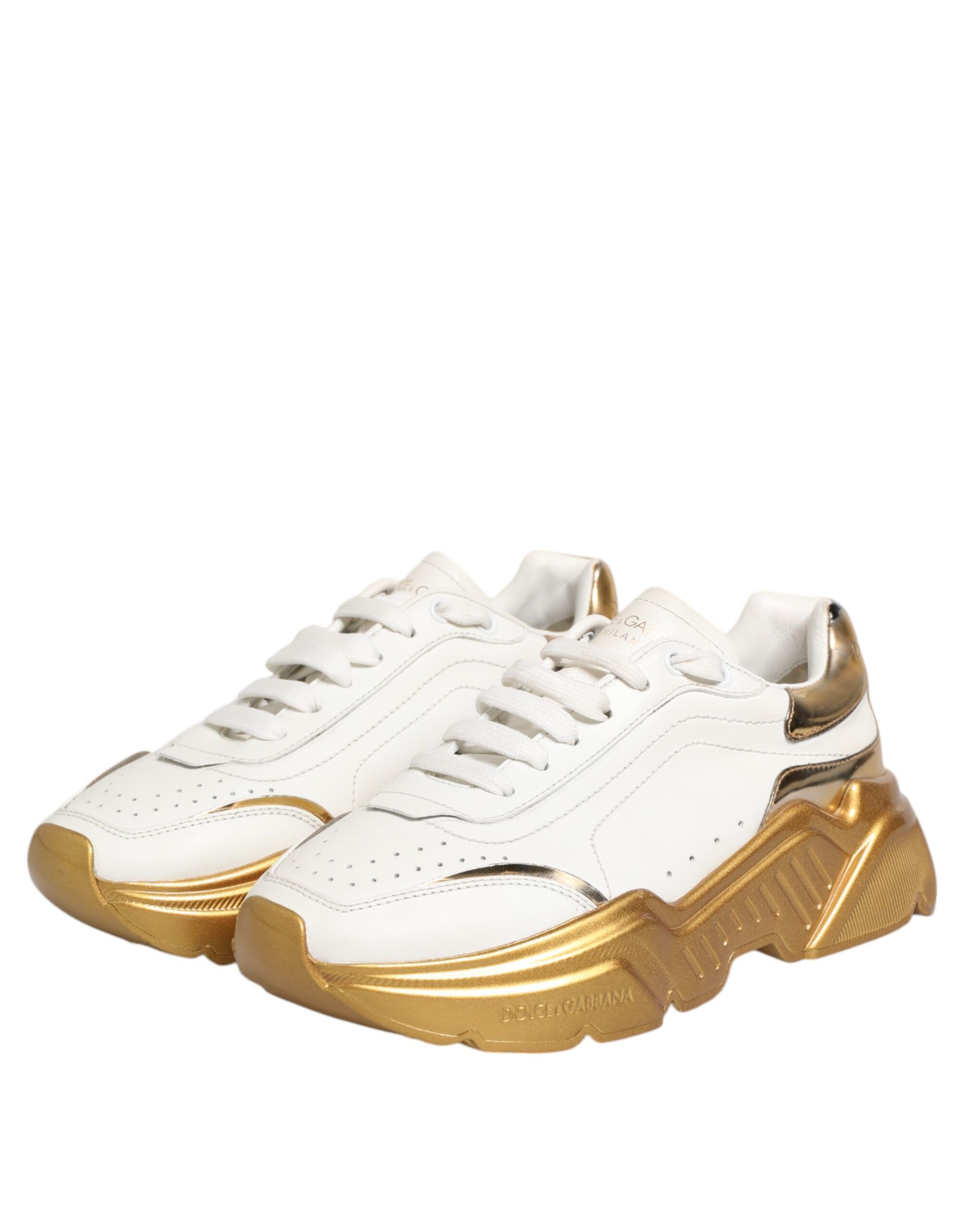 Gold DAYMASTER Leather Sneakers Womens Shoes (Pre-Owned) - Dolce & Gabbana - Modalova