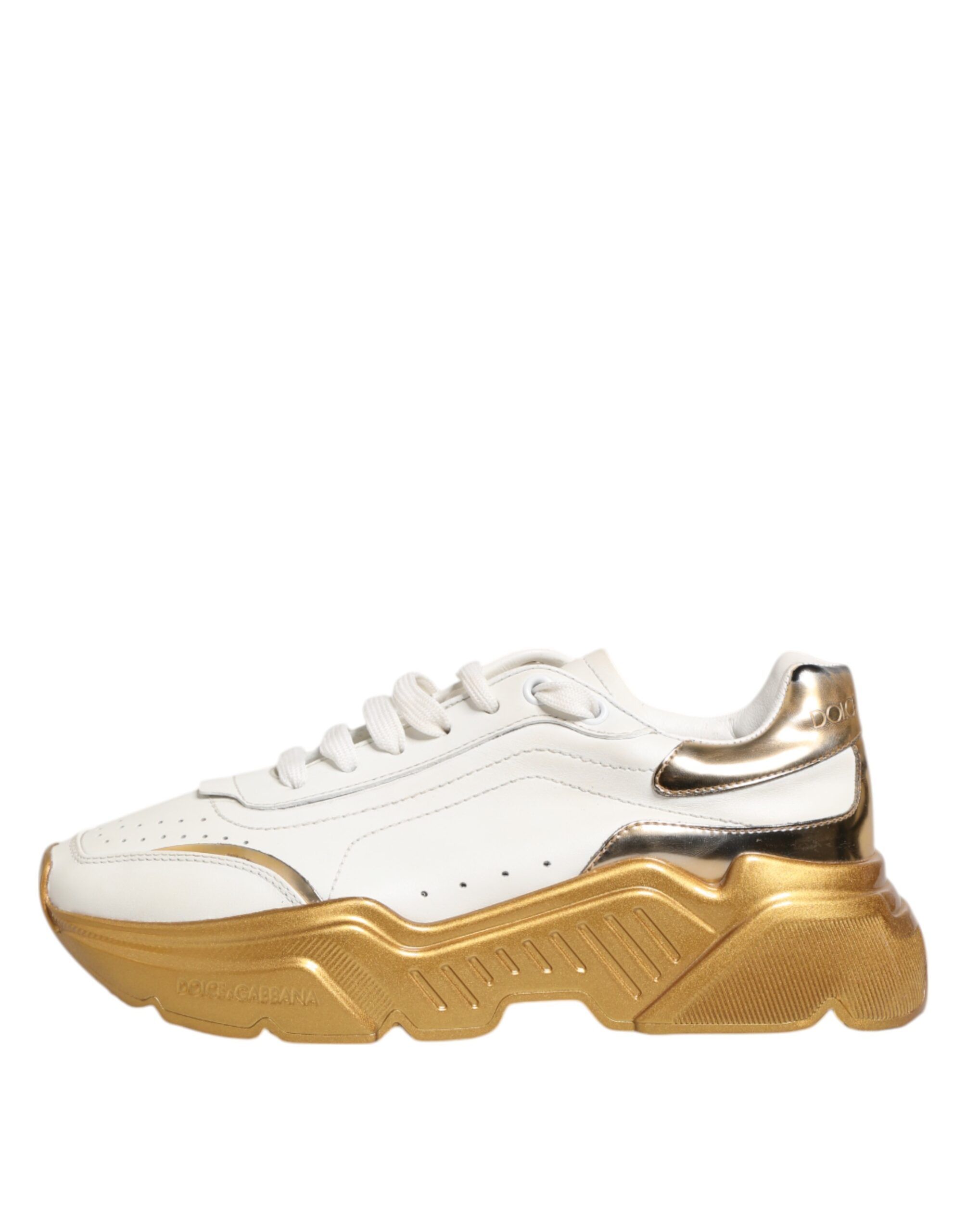Gold DAYMASTER Leather Sneakers Womens Shoes (Pre-Owned) - Dolce & Gabbana - Modalova