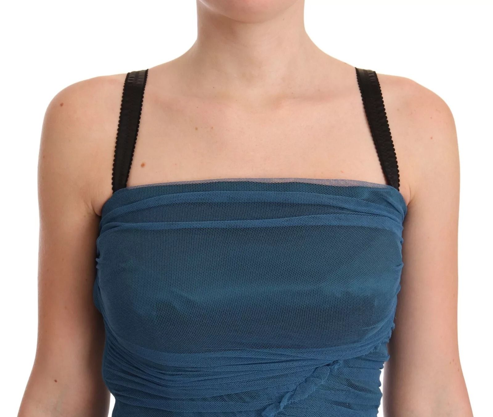 Mesh Trim Ruched Tulle Sheath Women's Dress (Pre-Owned) - Dolce & Gabbana - Modalova