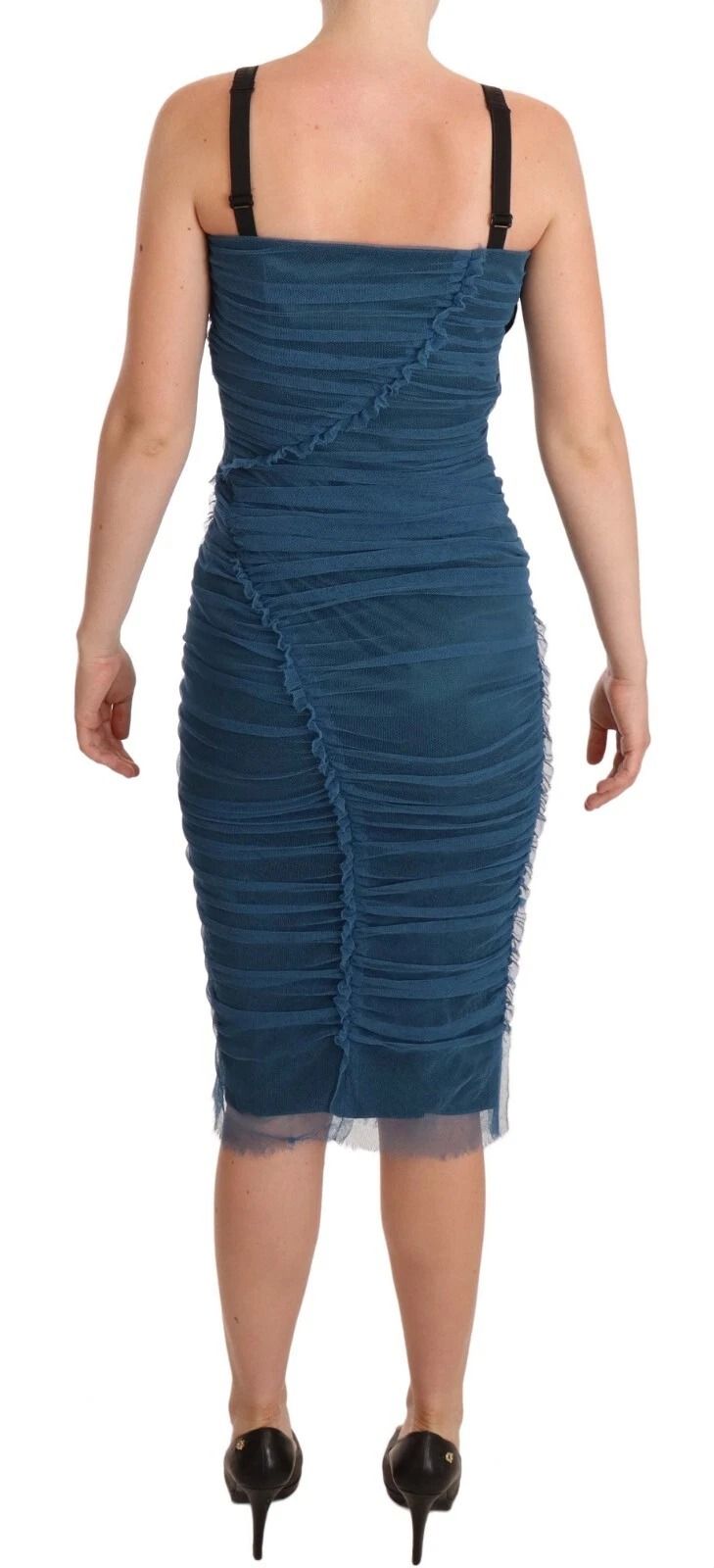 Mesh Trim Ruched Tulle Sheath Women's Dress (Pre-Owned) - Dolce & Gabbana - Modalova