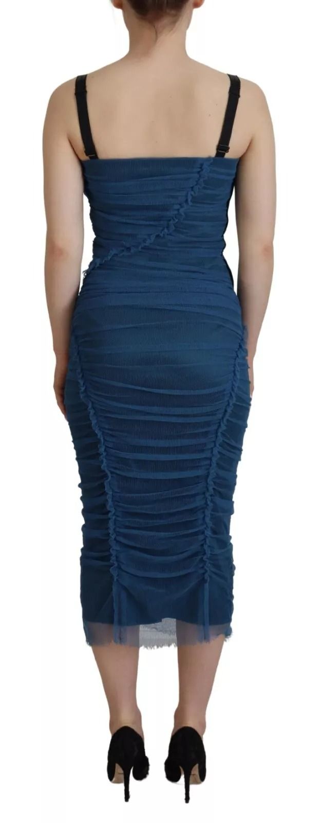 Mesh Trim Ruched Tulle Sheath Women's Dress (Pre-Owned) - Dolce & Gabbana - Modalova