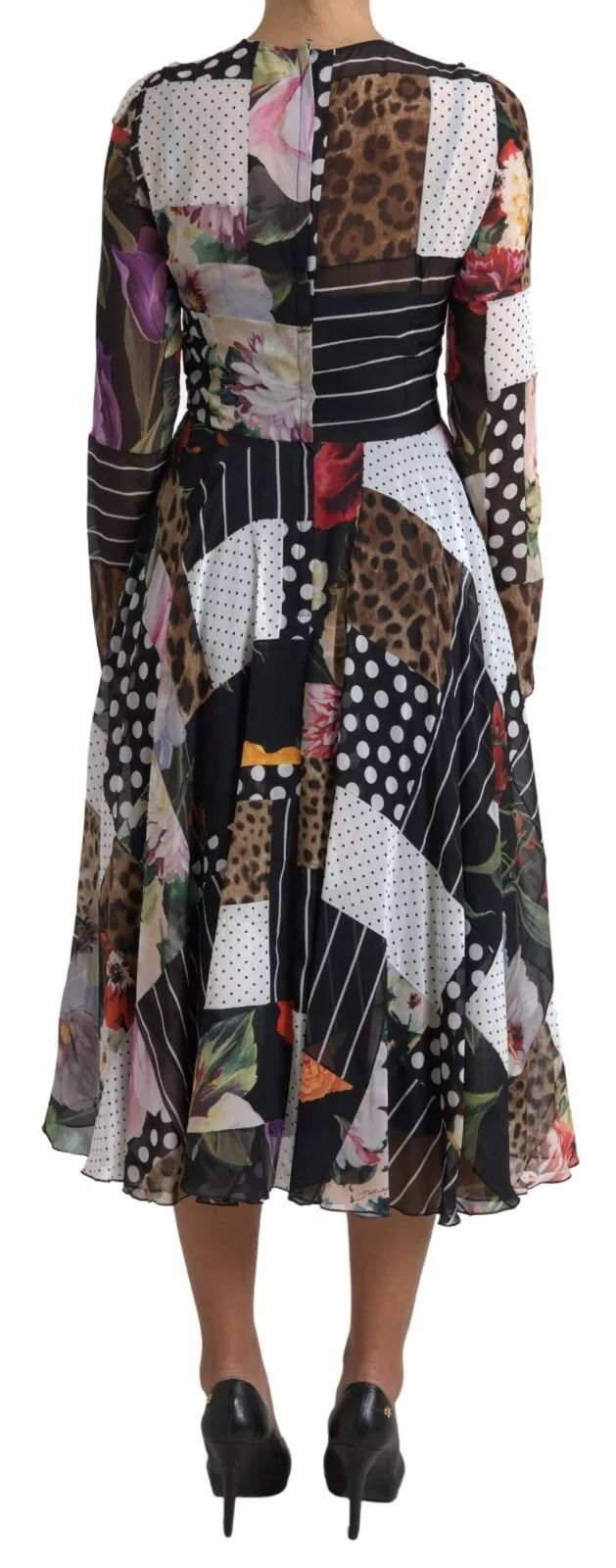 Patchwork Floral Leopard Women's Dress - Dolce & Gabbana - Modalova