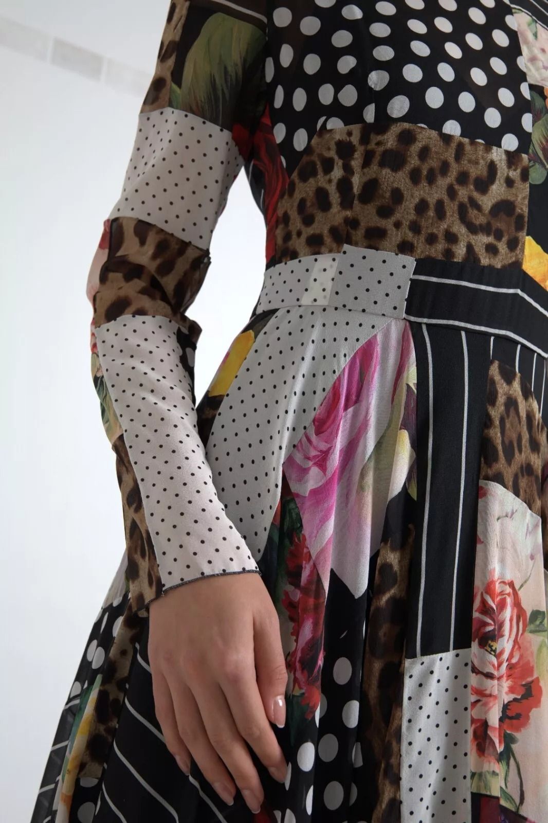 Patchwork Floral Leopard Women's Dress - Dolce & Gabbana - Modalova