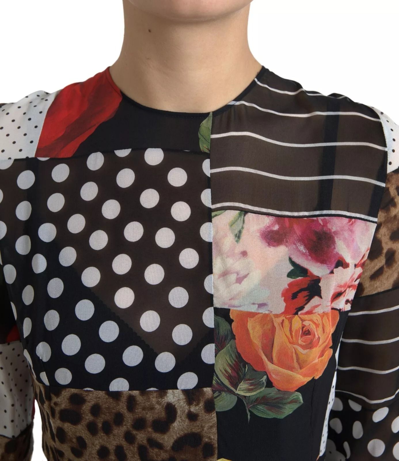 Patchwork Floral Leopard Women's Dress - Dolce & Gabbana - Modalova