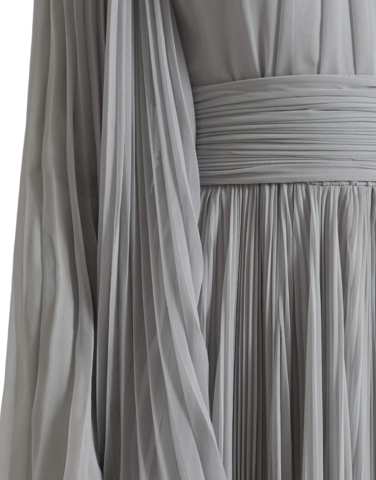 Light Grey Polyester Pleated Long Maxi Women's Dress (Pre-Owned) - Dolce & Gabbana - Modalova