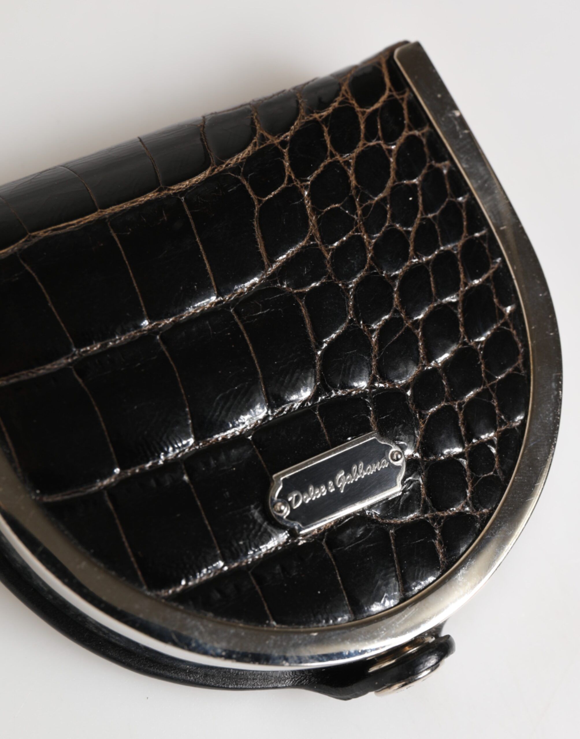 Polished Crocodile Leather Mens Coin Purse Men's Wallet - Dolce & Gabbana - Modalova