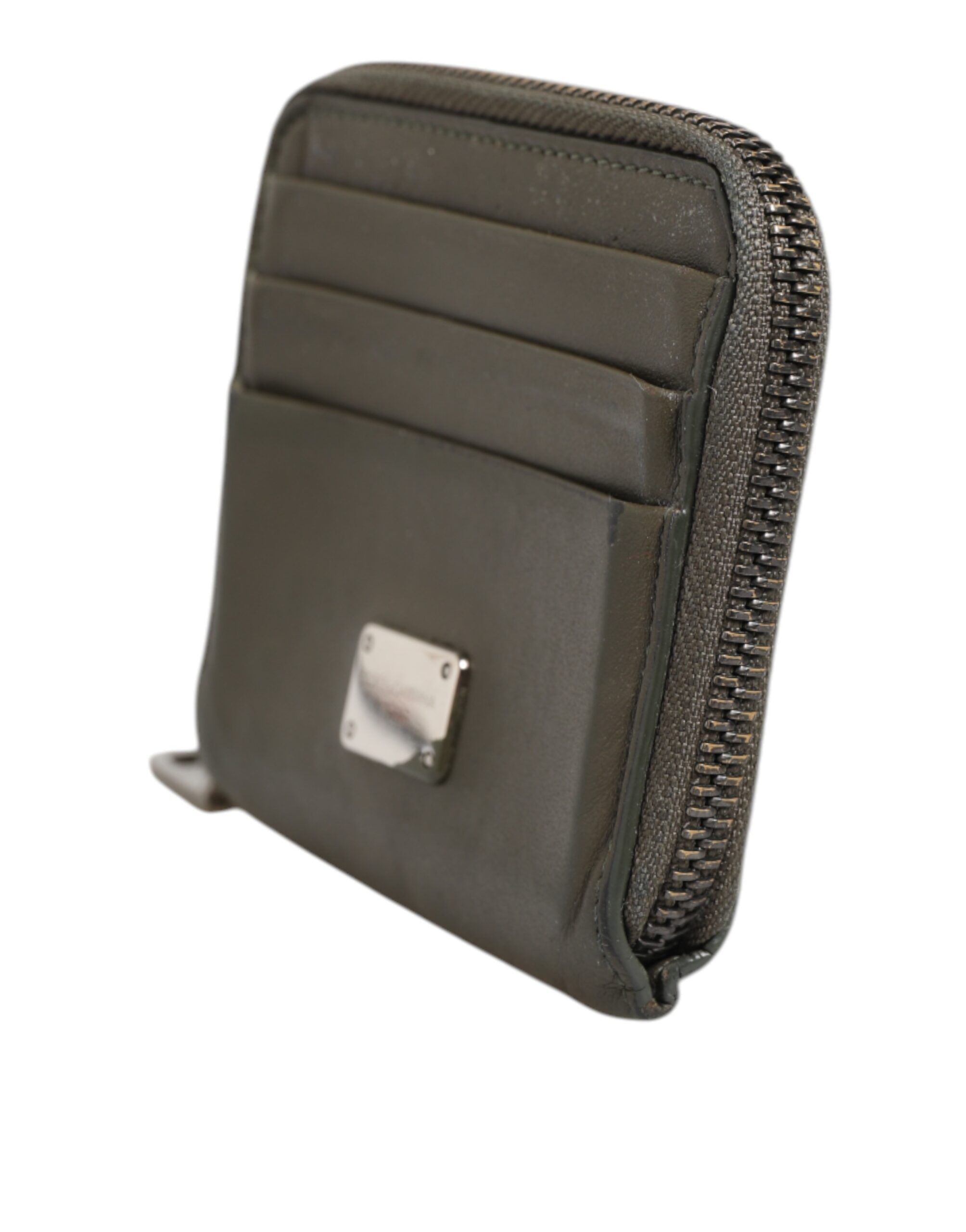 Military Leather Logo Plaque Card Holder Coin Purse Men's Wallet (Pre-Owned) - Dolce & Gabbana - Modalova