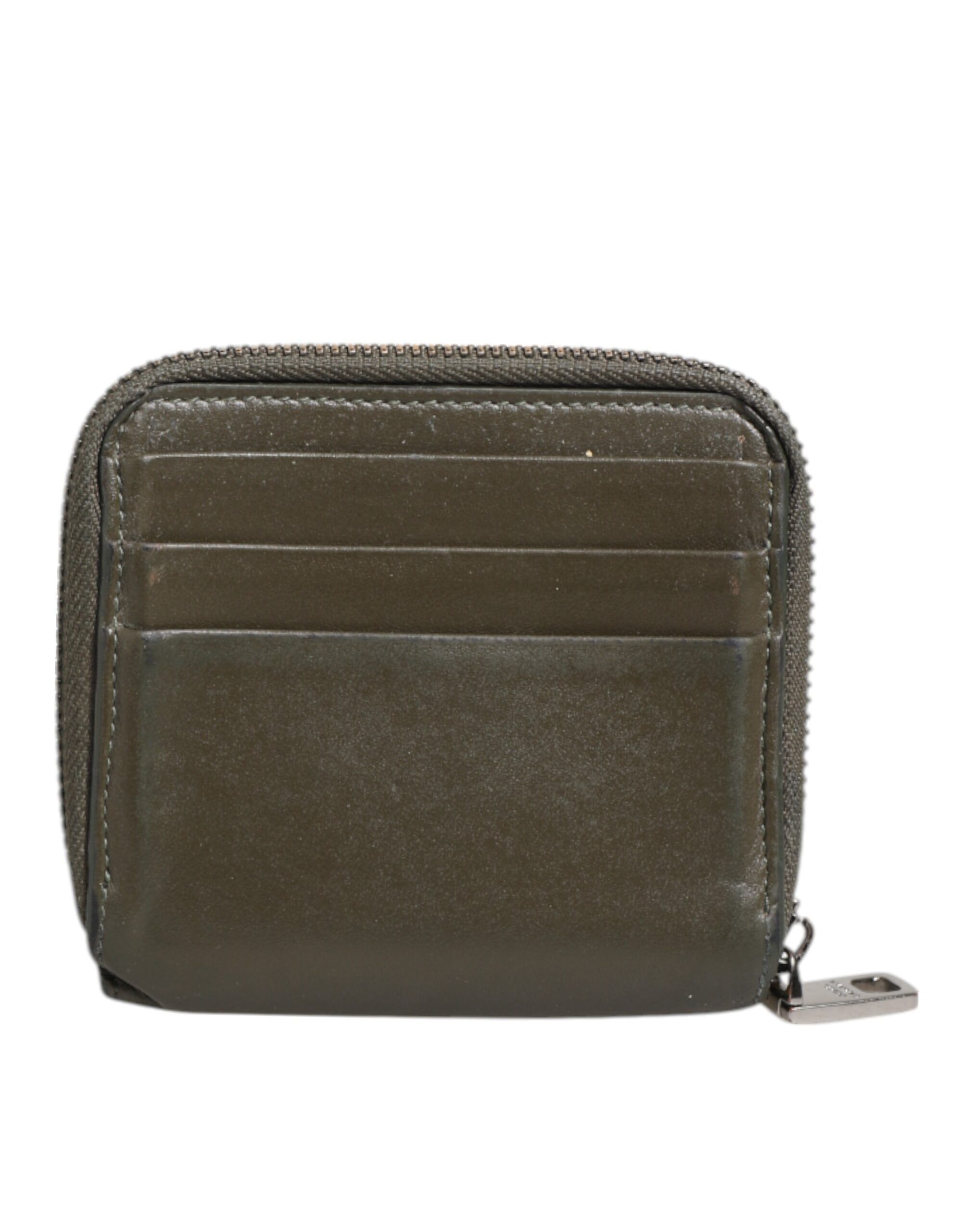 Military Leather Logo Plaque Card Holder Coin Purse Men's Wallet (Pre-Owned) - Dolce & Gabbana - Modalova