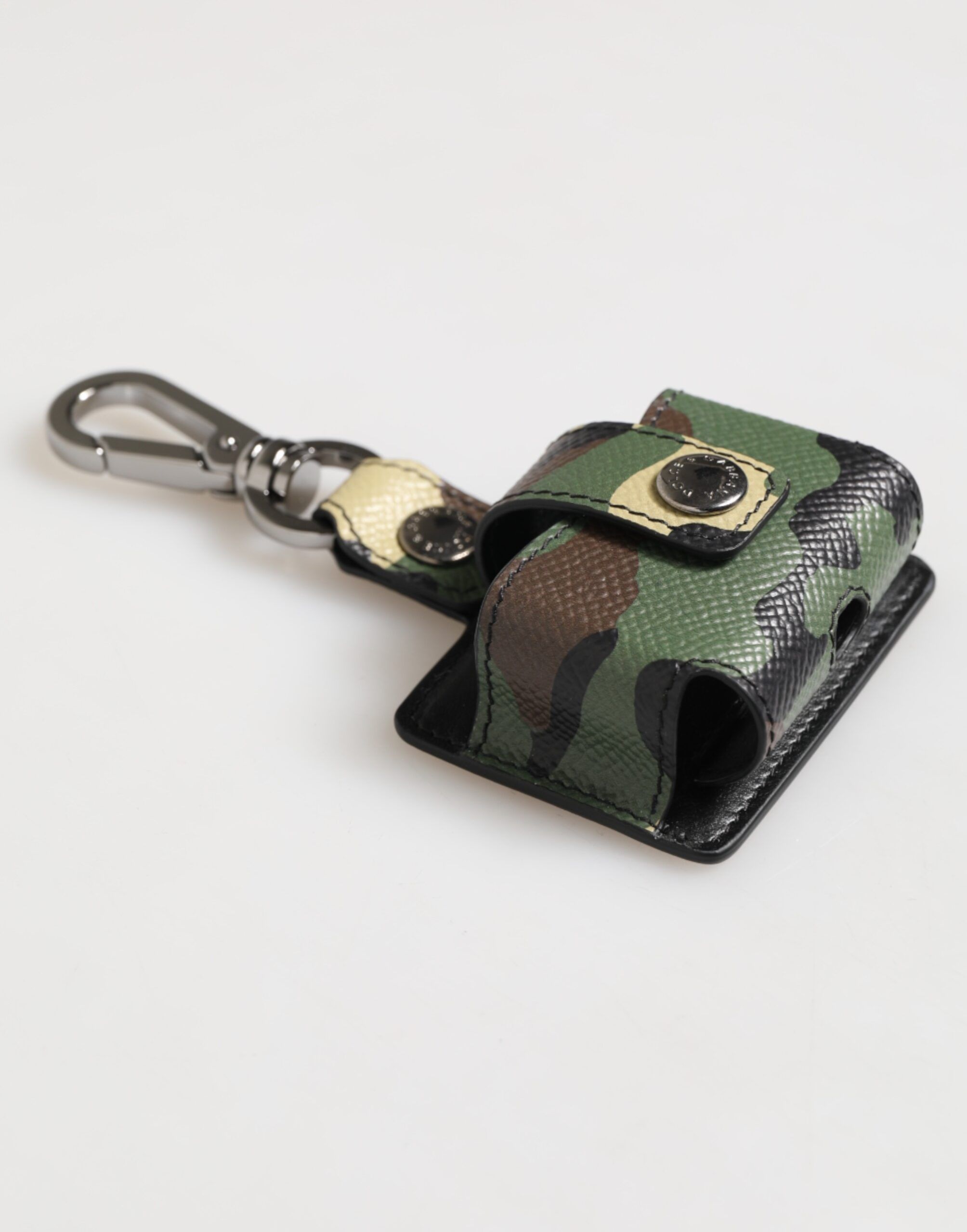 Camouflage Leather Metal Accessory Airpods Men's Case - Dolce & Gabbana - Modalova
