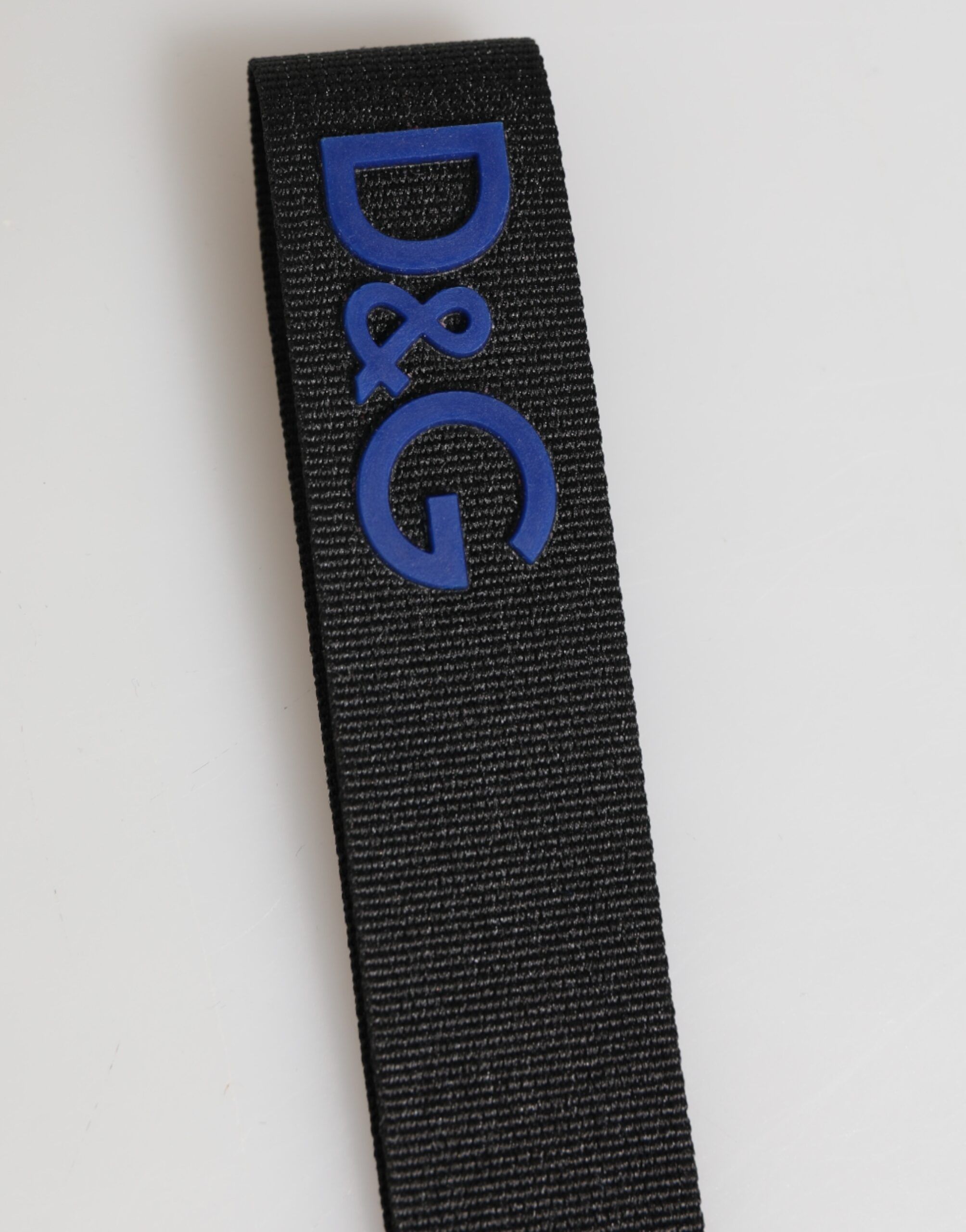 Blue DG Logo Polyester Brass Holder Keychain Men's Keyring - Dolce & Gabbana - Modalova